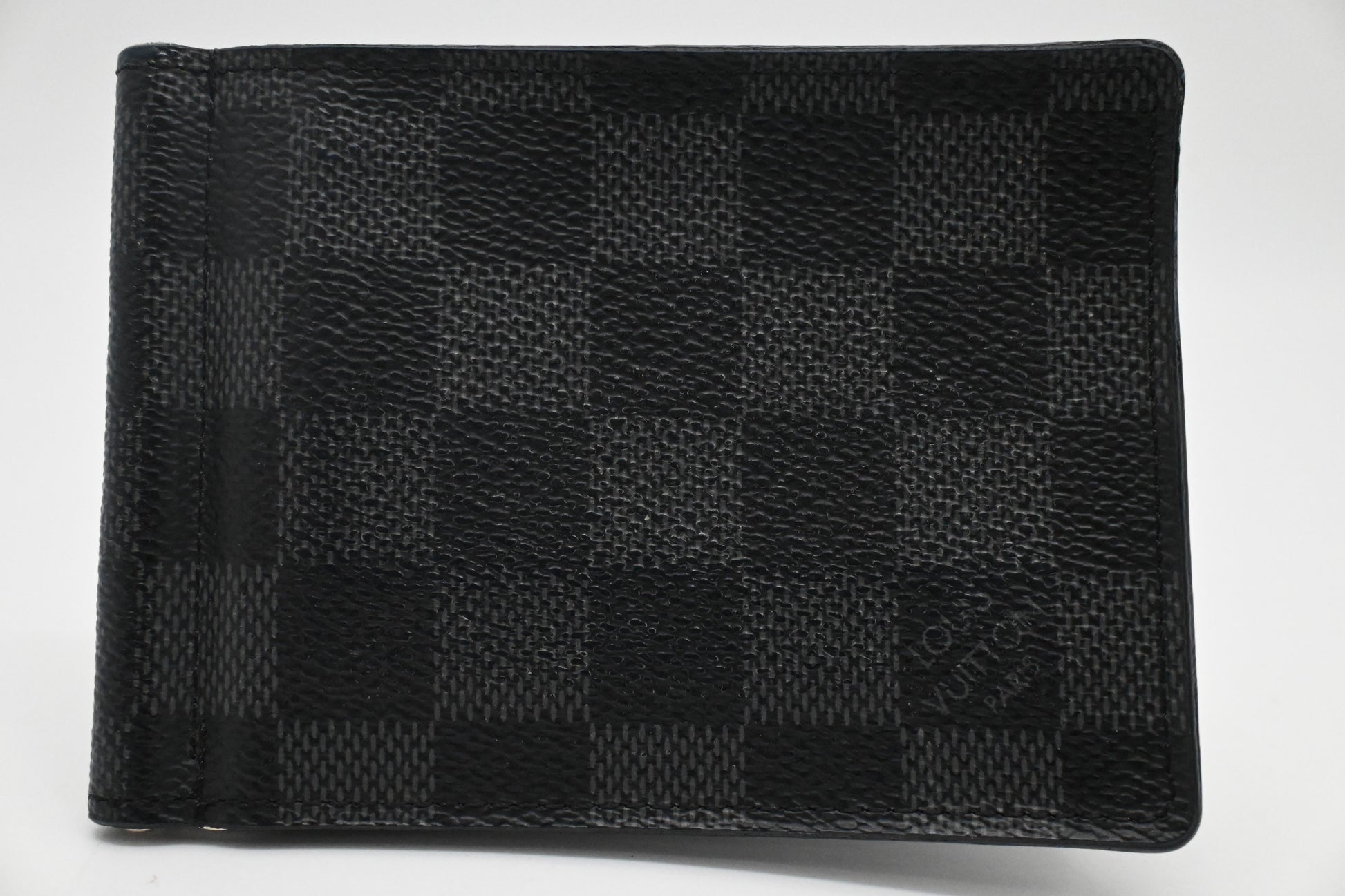 Louis Vuitton Money Clip Graphite Damier Canvas Wallet Case
