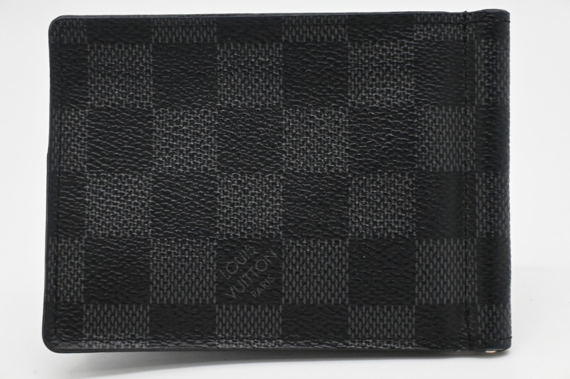 Louis Vuitton Money Clip Graphite Damier Canvas Wallet Case