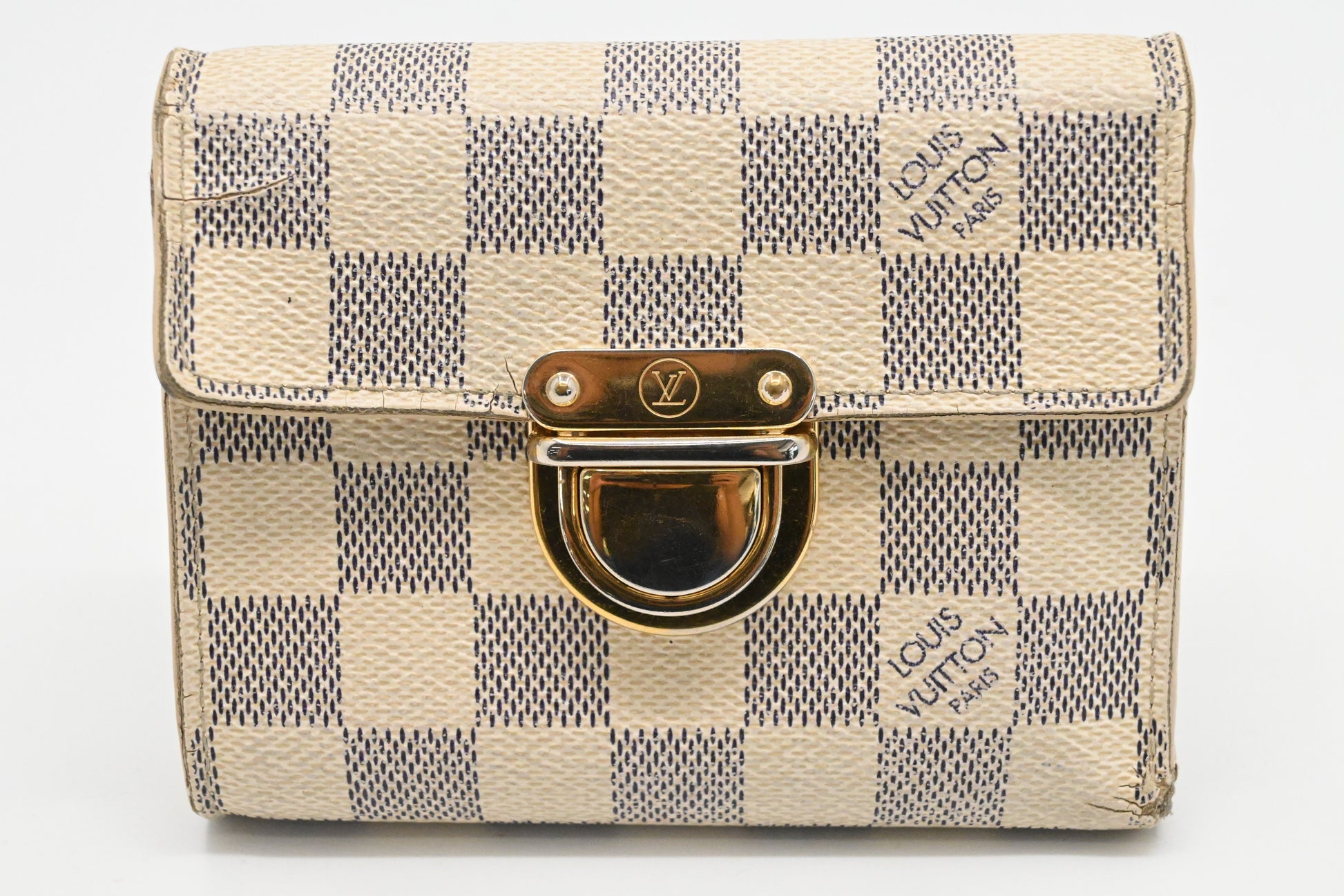 Louis Vuitton Koala Damier Azur Canvas Wallet Case