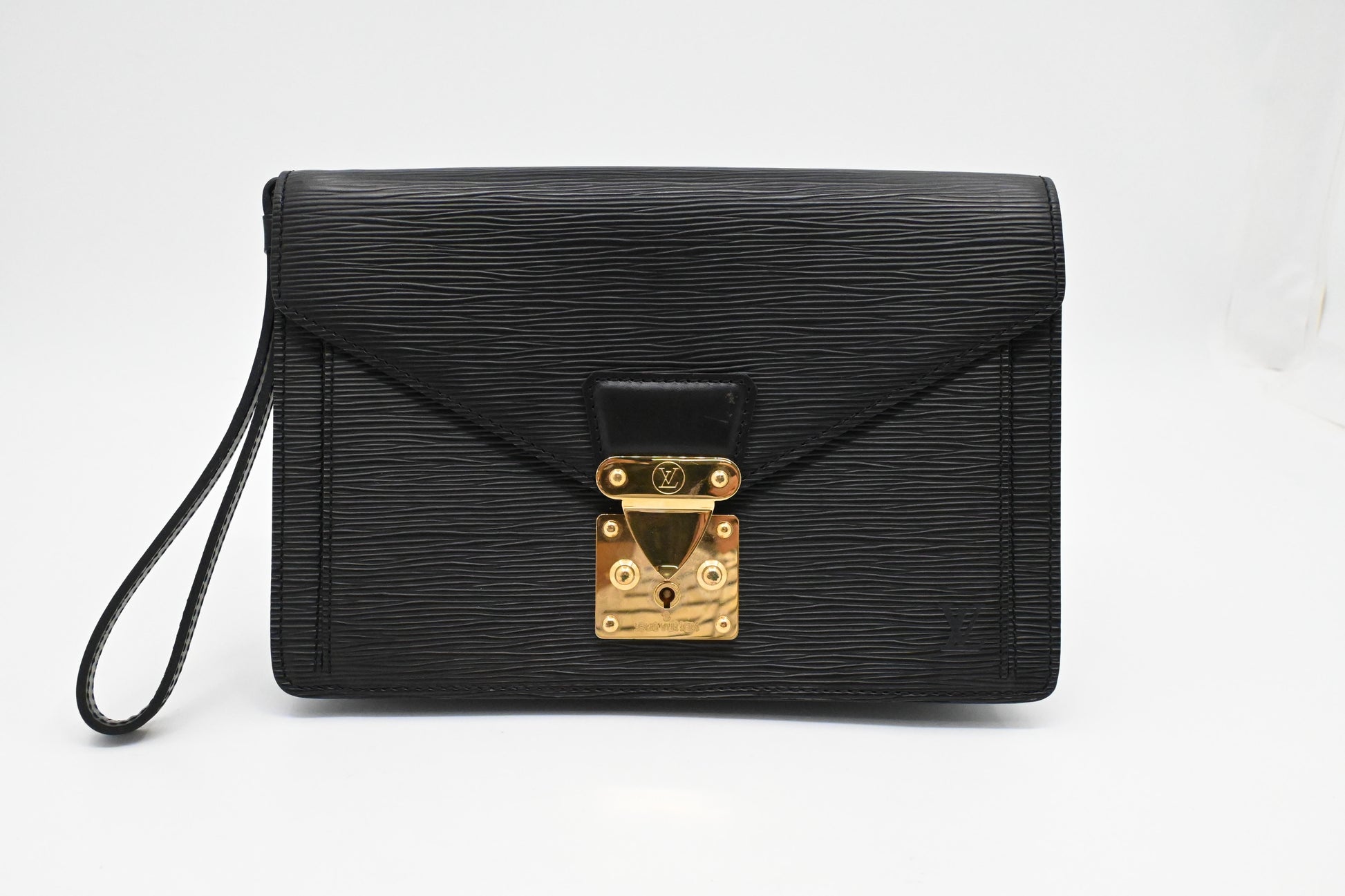 Louis Vuitton Sellier Dragonne Black Leather Epi Key Chain Leather 3