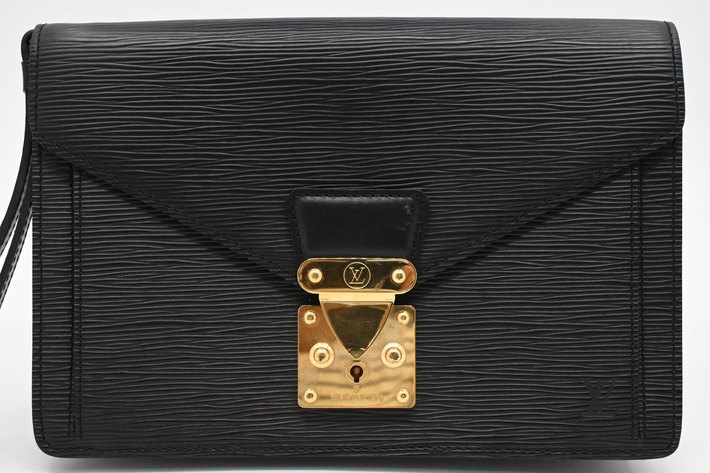 Louis Vuitton Sellier Dragonne Black Leather Epi Key Chain Leather 3