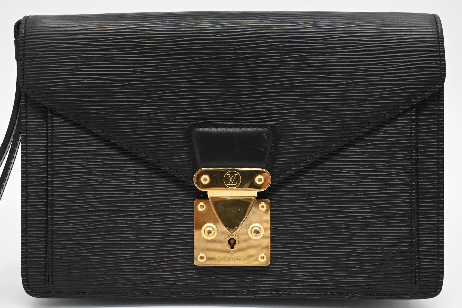 Louis Vuitton Sellier Dragonne Black Leather Epi Key Chain Leather 3