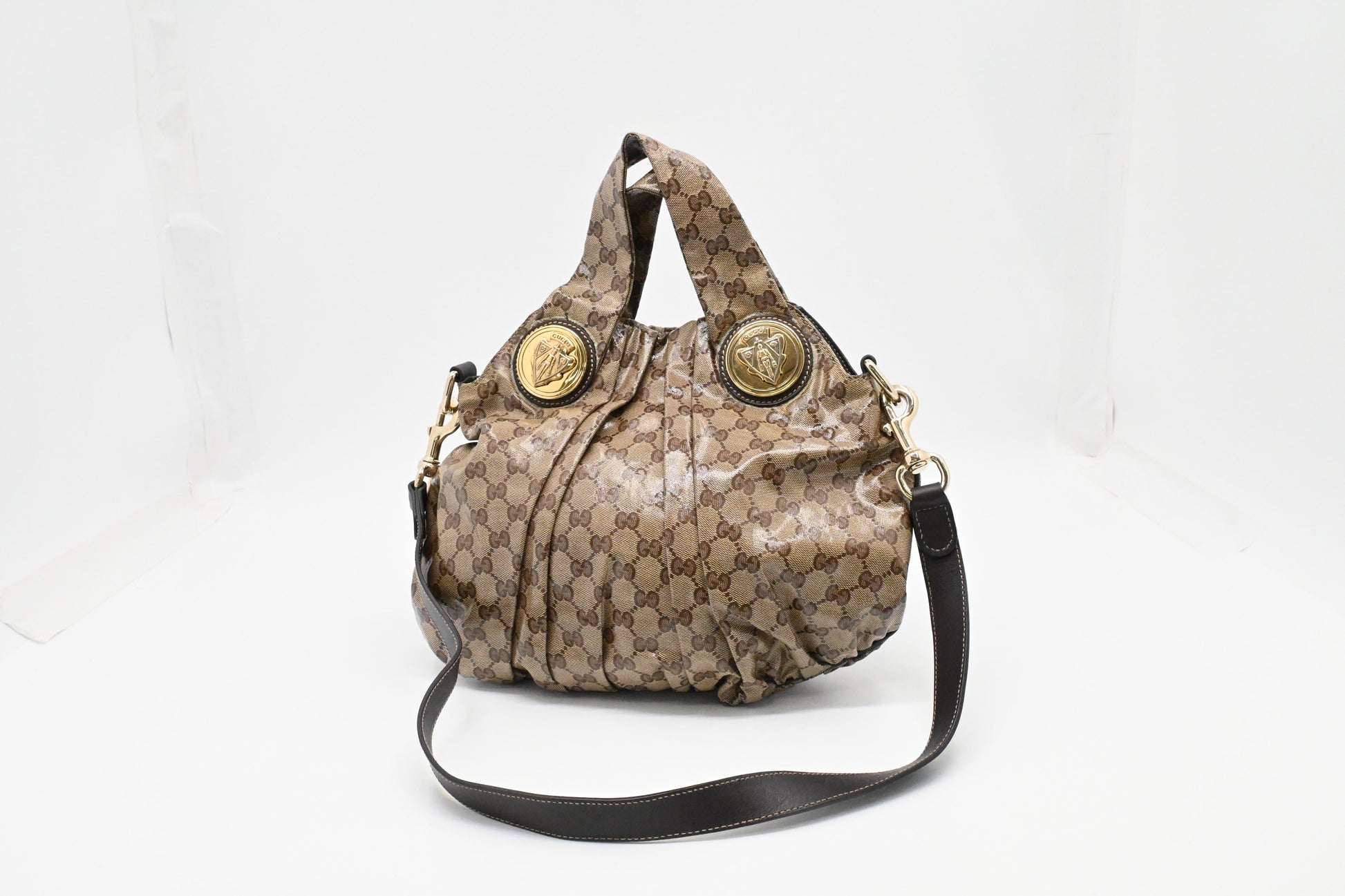 Gucci Hysteria 2way Crystal GG Canvas Handbag