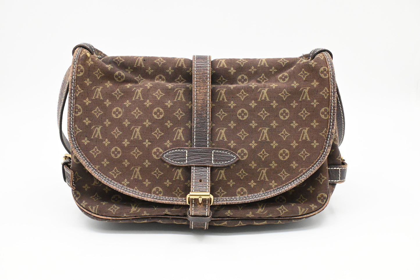 Louis Vuitton Saumur 30 Fusain Minilin Canvas Mini Bag
