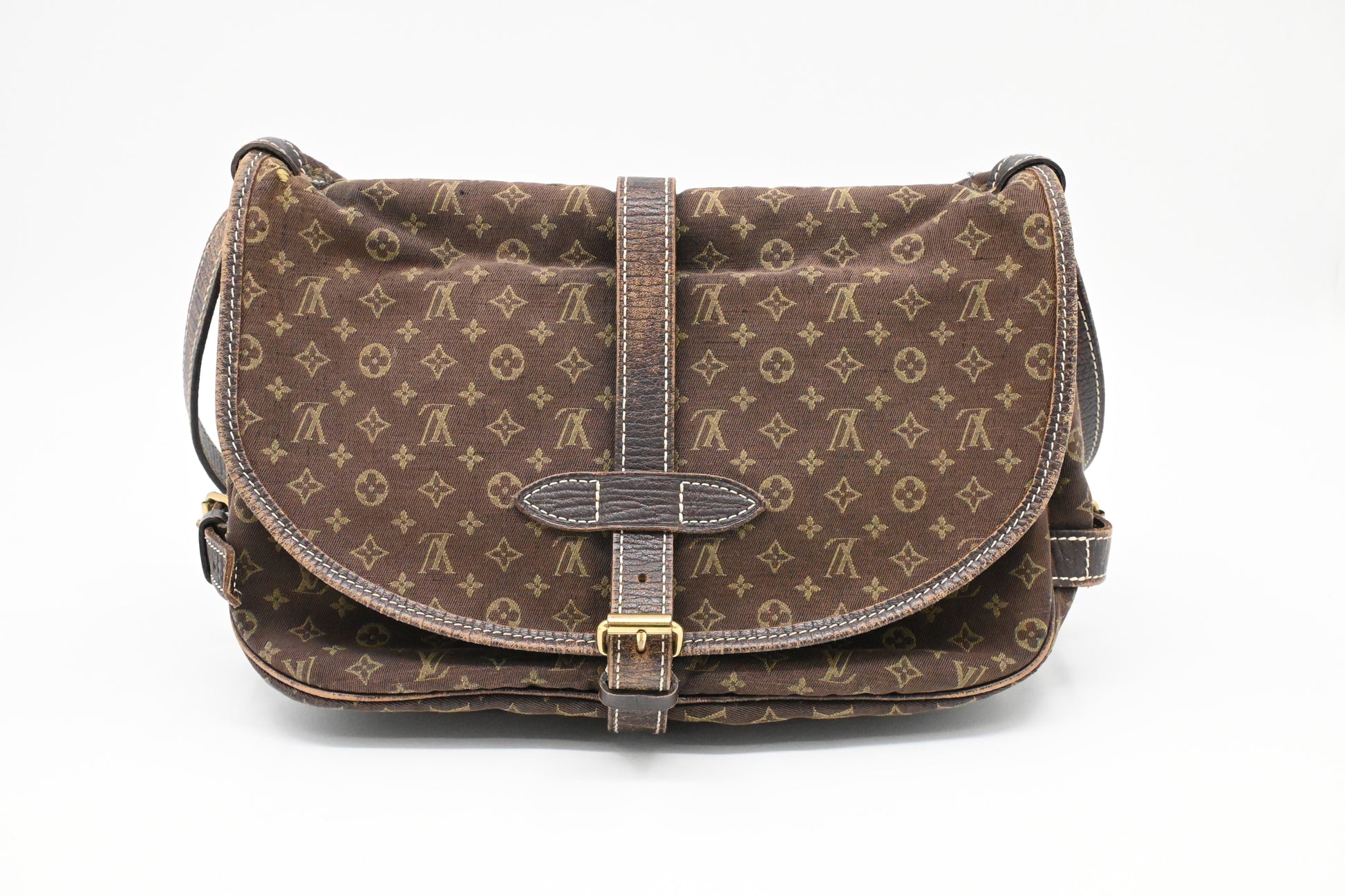 Louis Vuitton Saumur 30 Fusain Minilin Canvas Mini Bag
