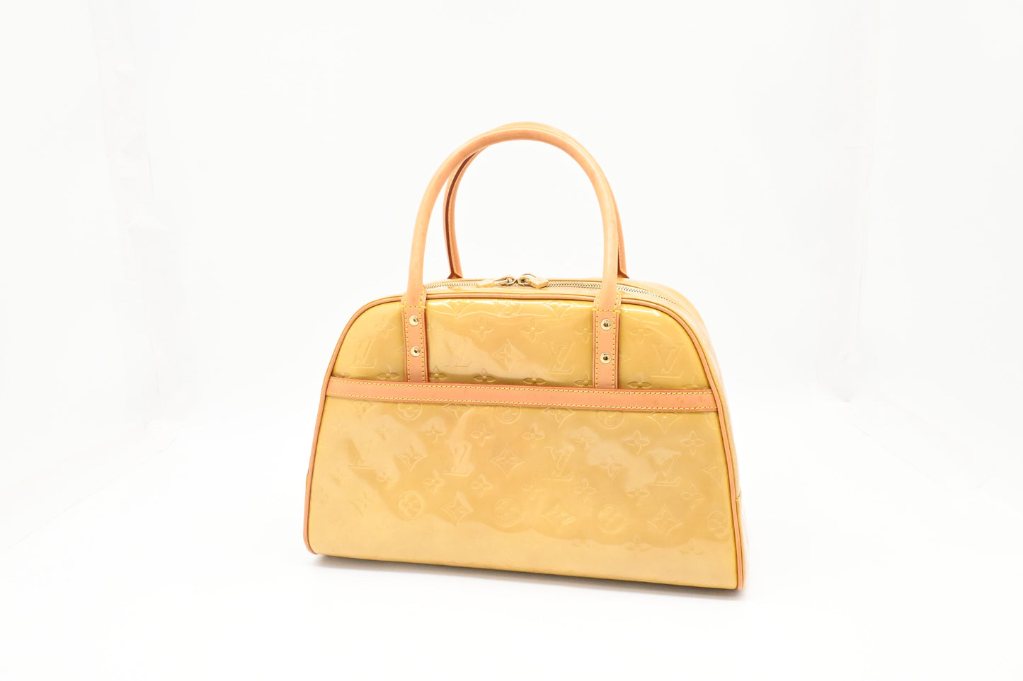 Louis Vuitton Thompkins Square Yellow Leather Vernis Handbag