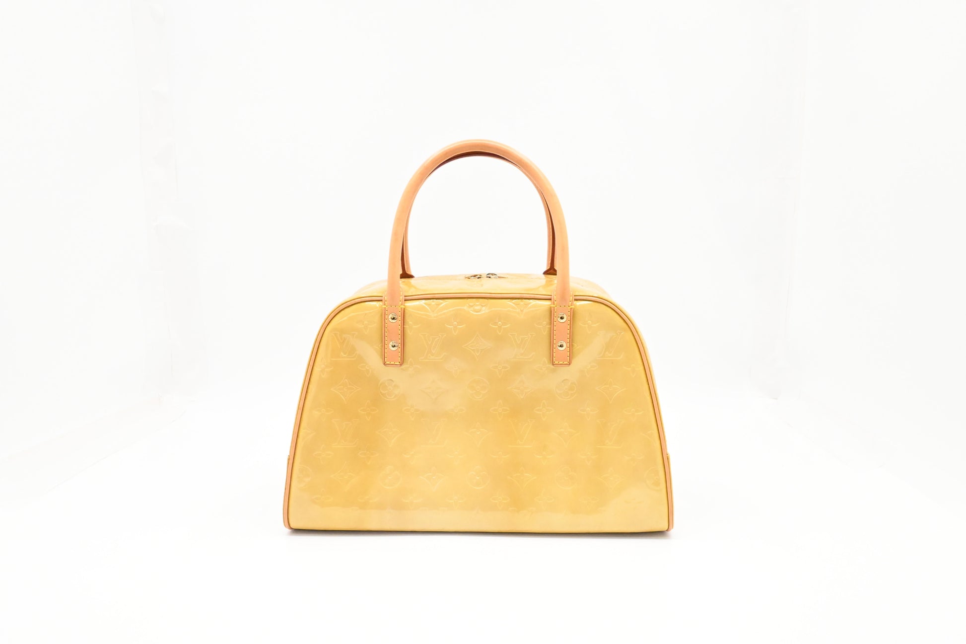Louis Vuitton Thompkins Square Yellow Leather Vernis Handbag