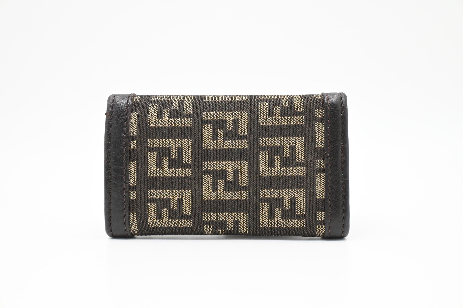 Fendi Key Case In Zucca Handbag Canvas Travel Bag In Zucca Canvas