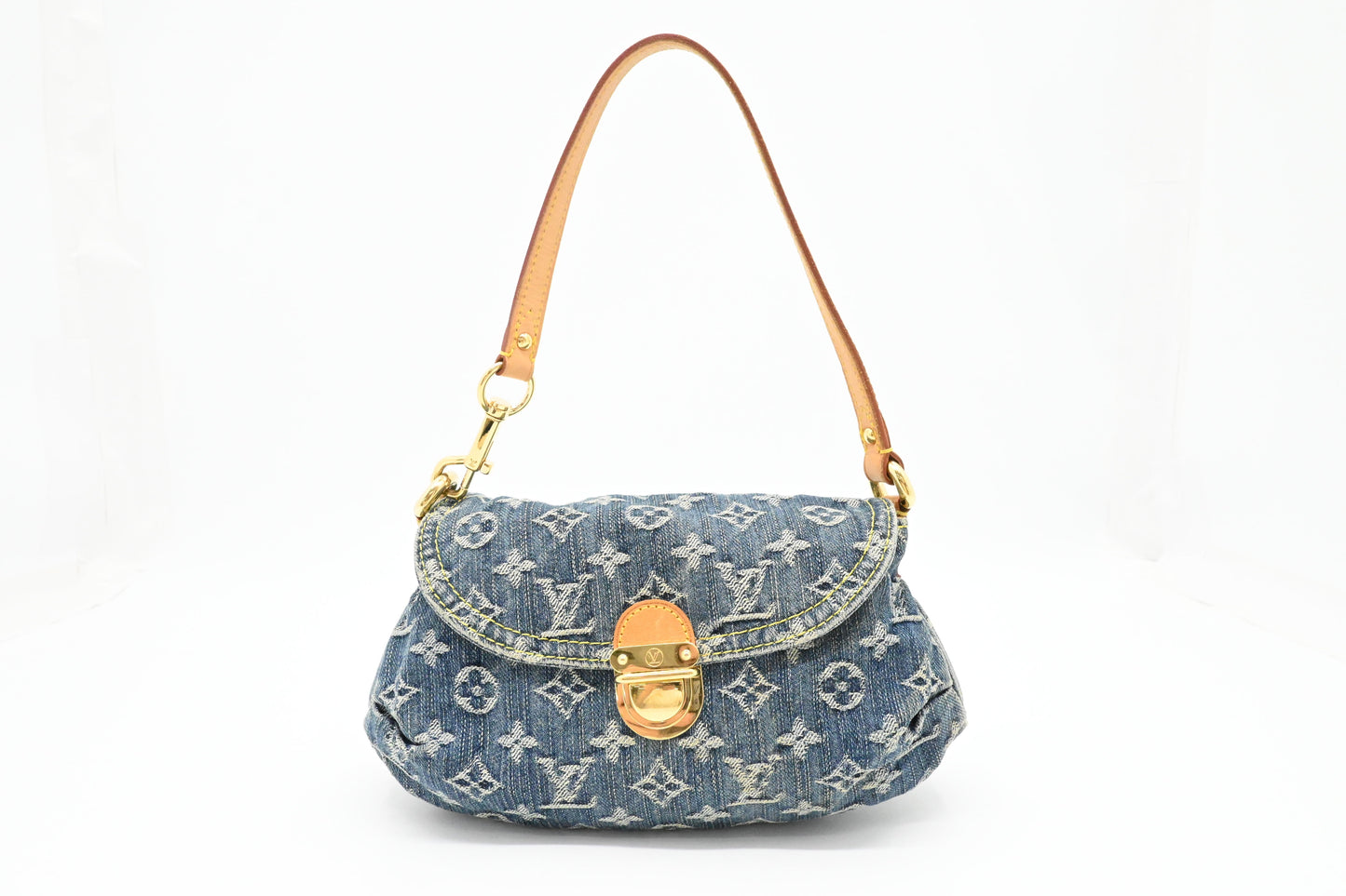 Louis Vuitton Pleaty Denim Monogram Mini Bag