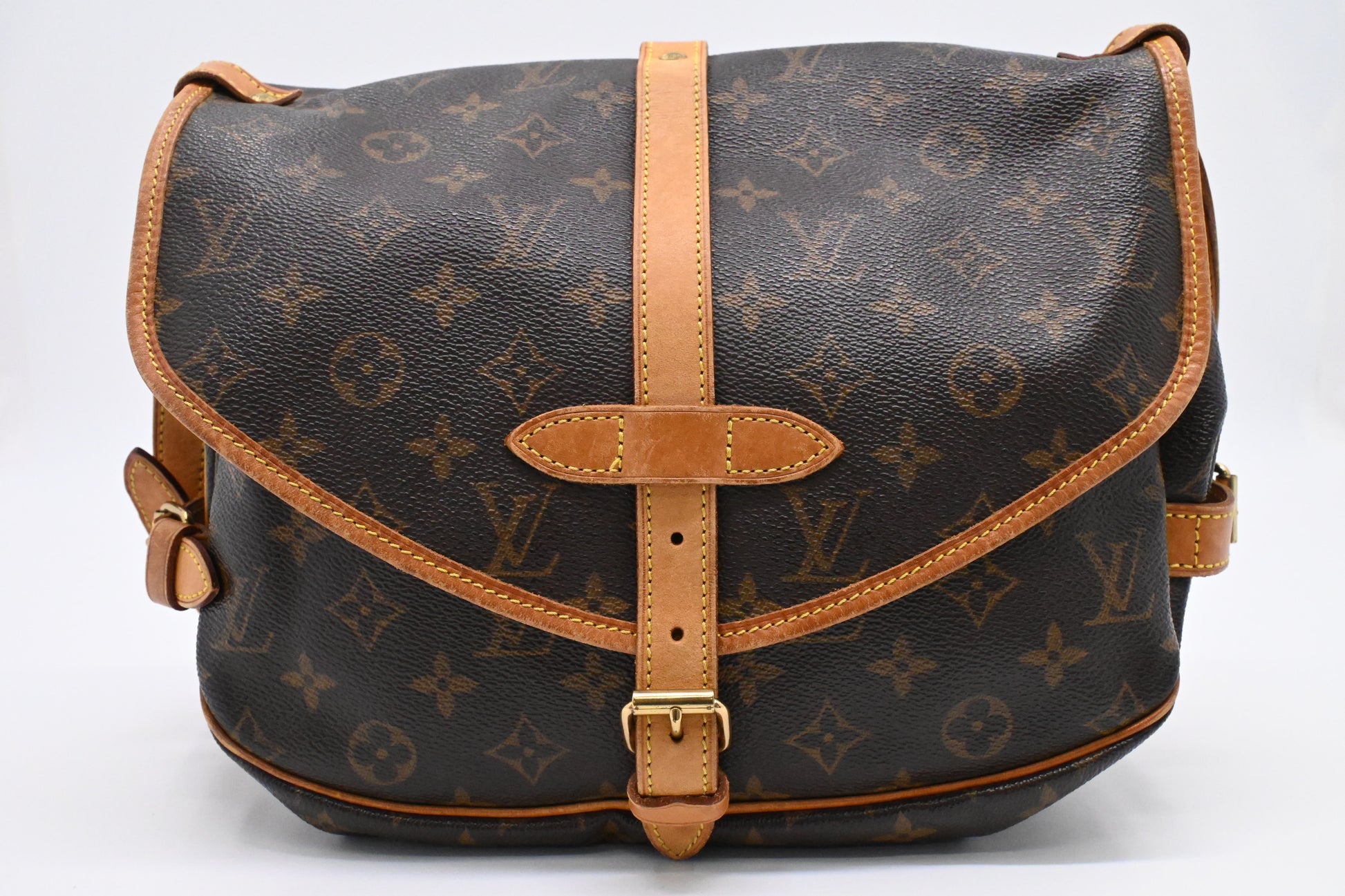 Louis Vuitton Saumur 30 Monogram Canvas Handbag Canvas 5
