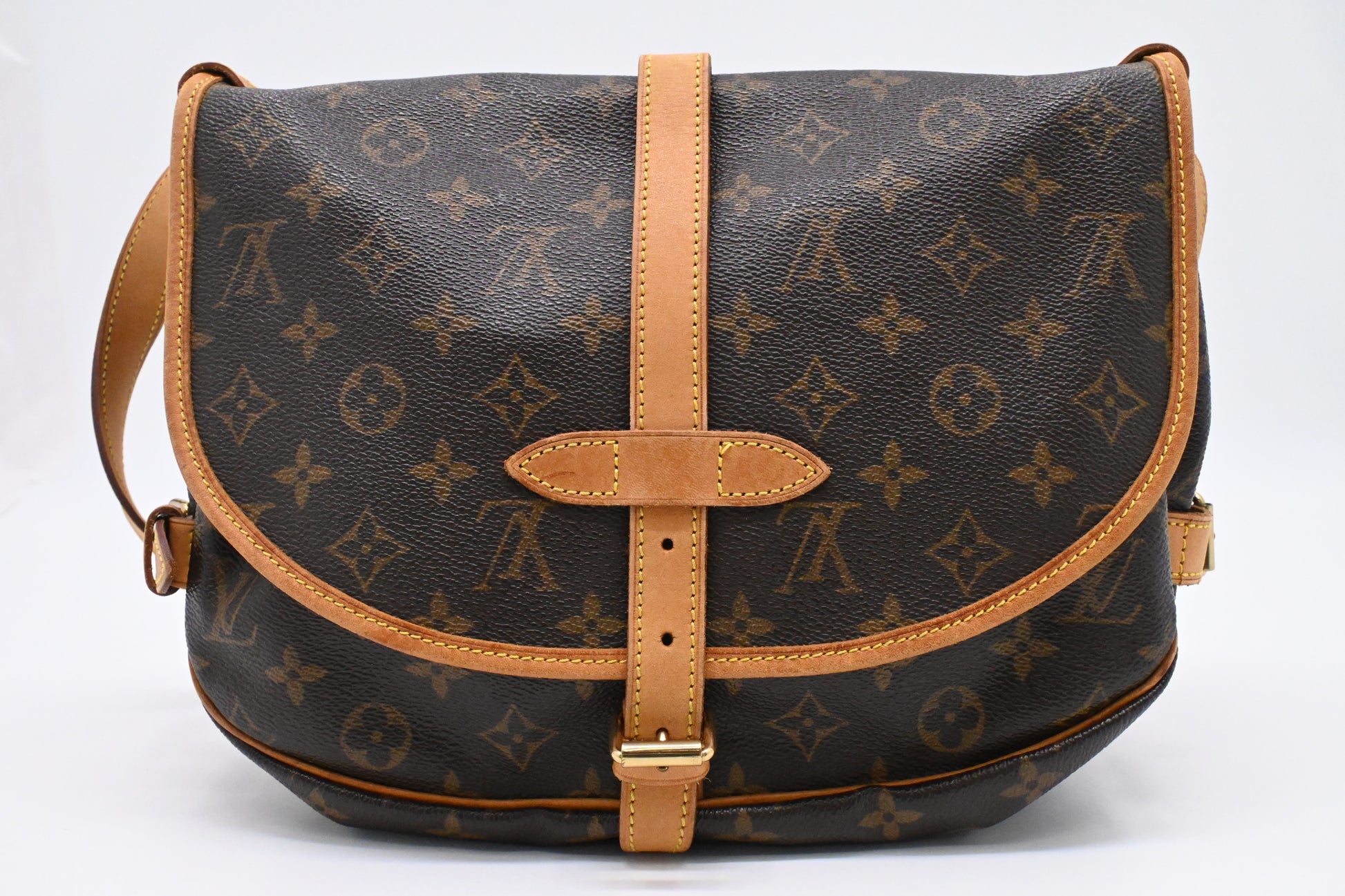 Louis Vuitton Saumur 30 Monogram Canvas Handbag Canvas 5