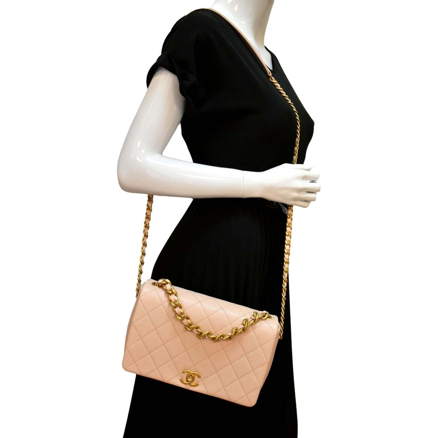 Chanel Fashion Therapy Flap Quilted Caviar Travel Bag