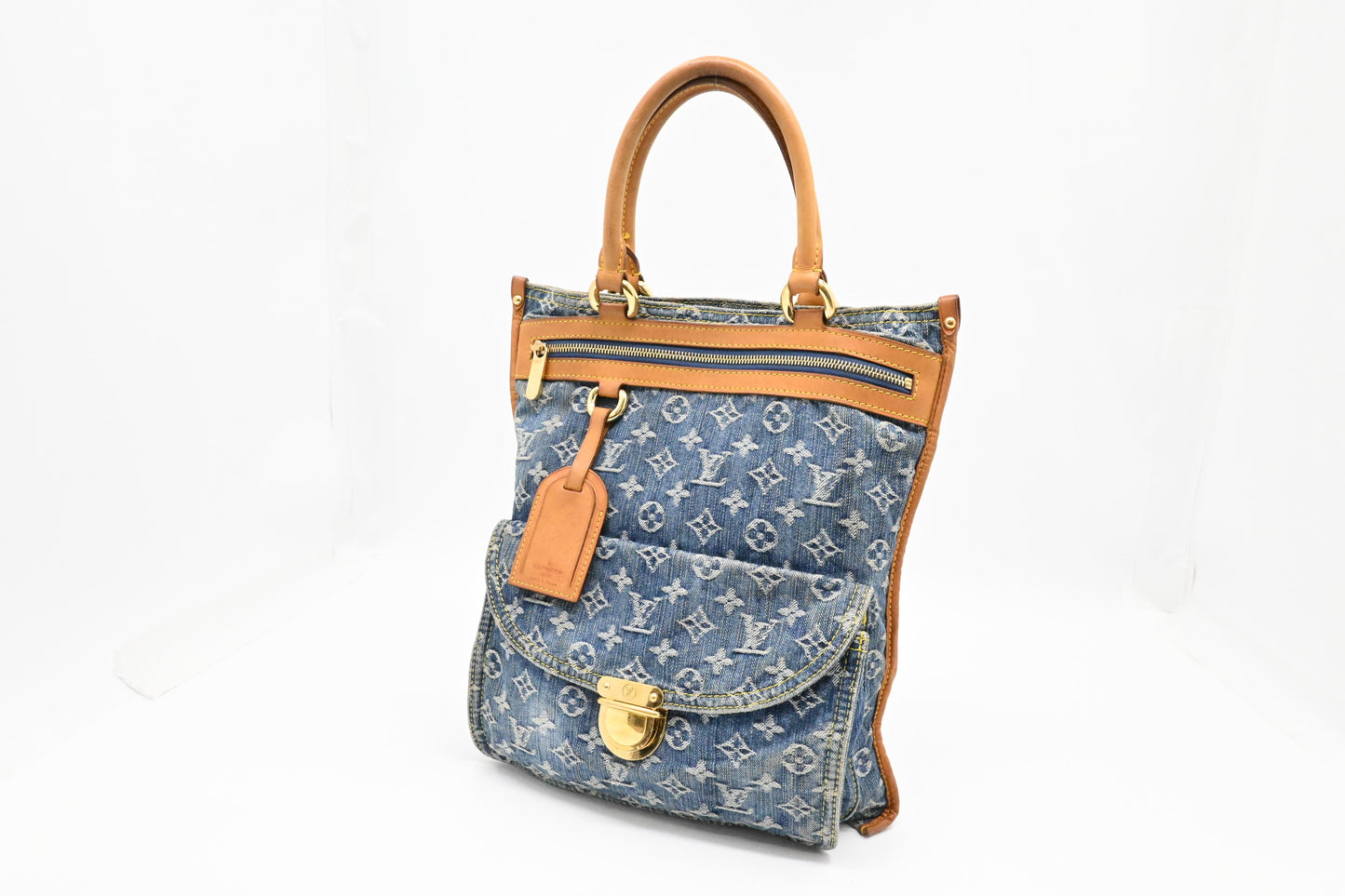 Louis Vuitton Flat Shopper Denim Monogram Shoes