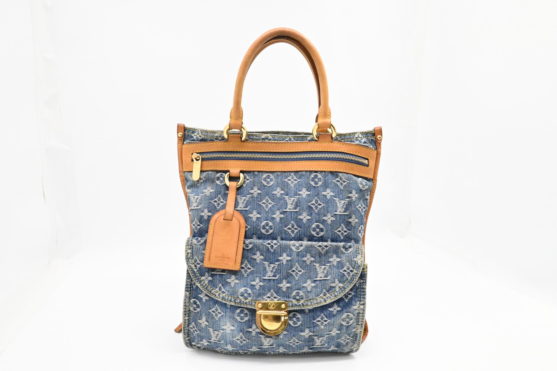 Louis Vuitton Flat Shopper Denim Monogram Shoes