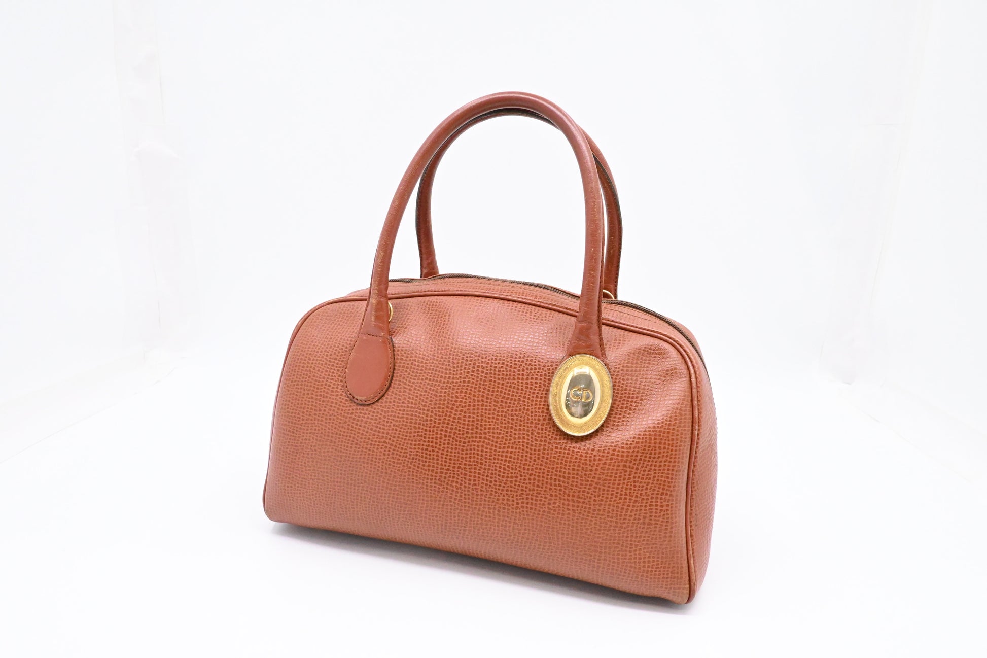 Dior Handbag In Leather Brown Travel Bag