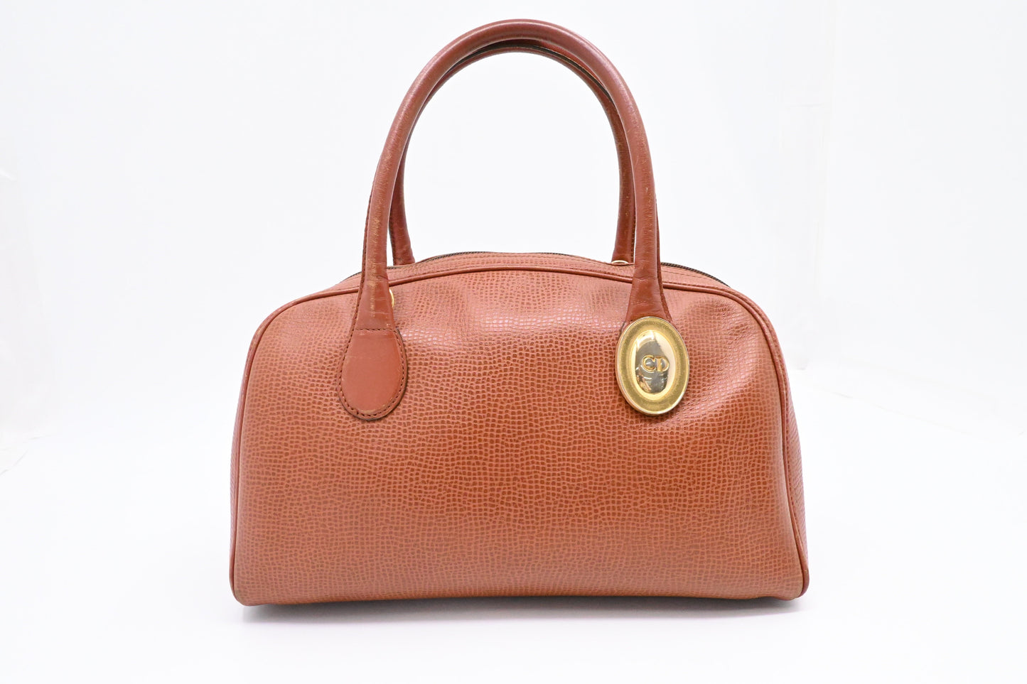 Dior Handbag In Leather Brown Travel Bag