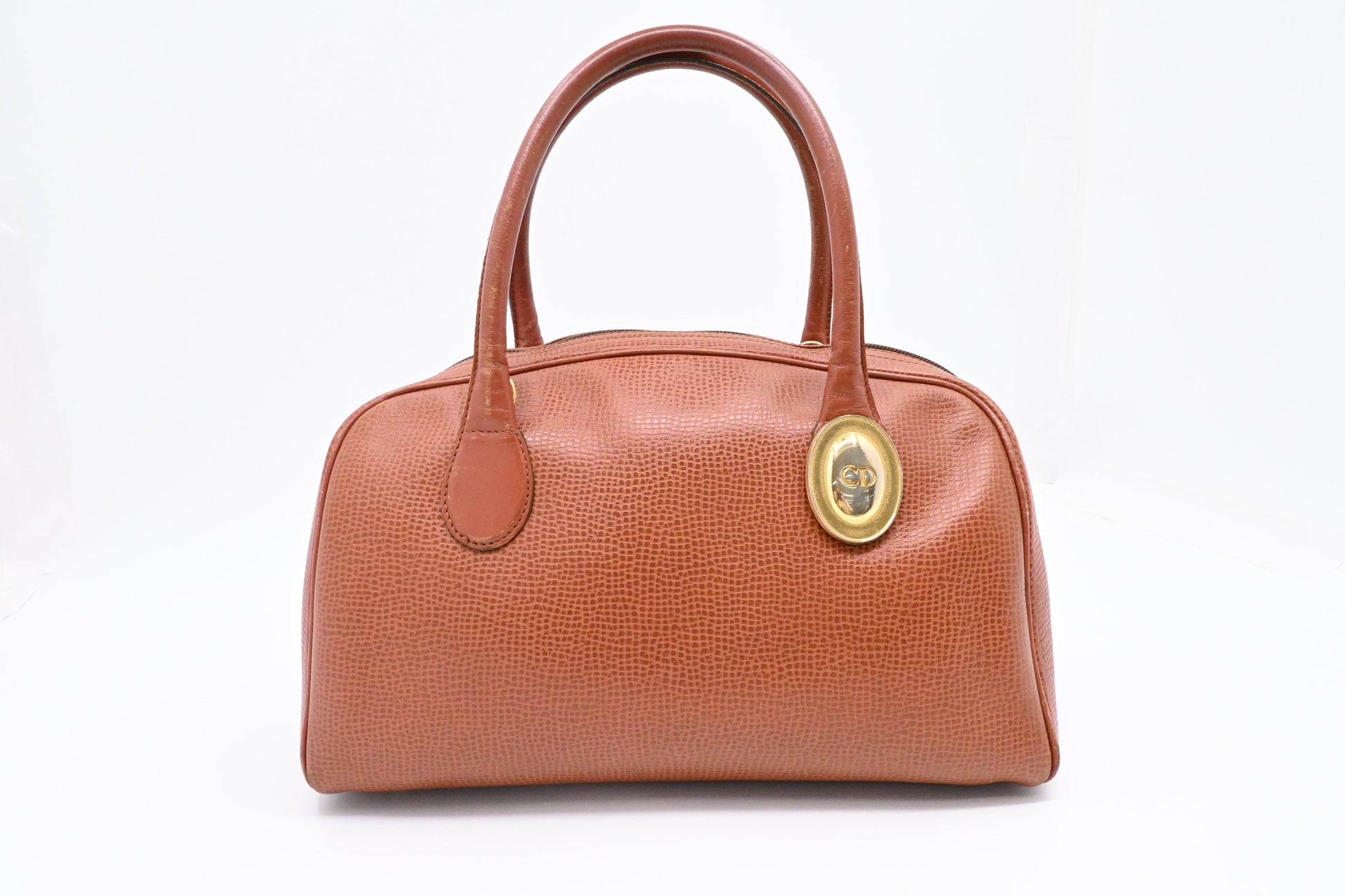 Dior Handbag In Leather Brown Travel Bag