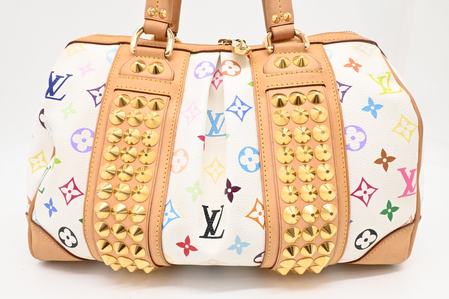 Louis Vuitton Courtney MM Monogram Canvas White Multicolor Handbag