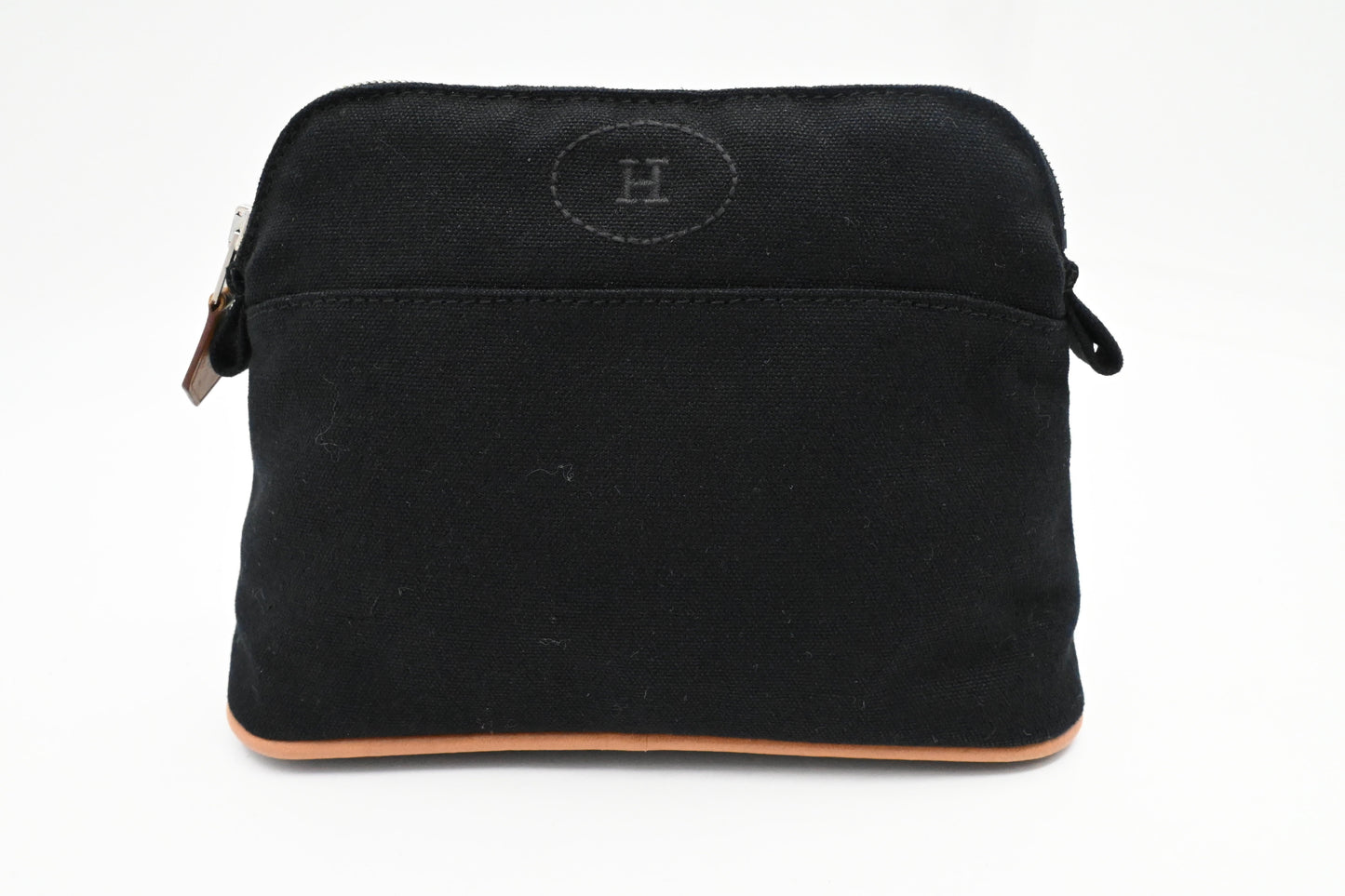 Hermes Bolide Pouch In Handbag Canvas Black Travel Bag