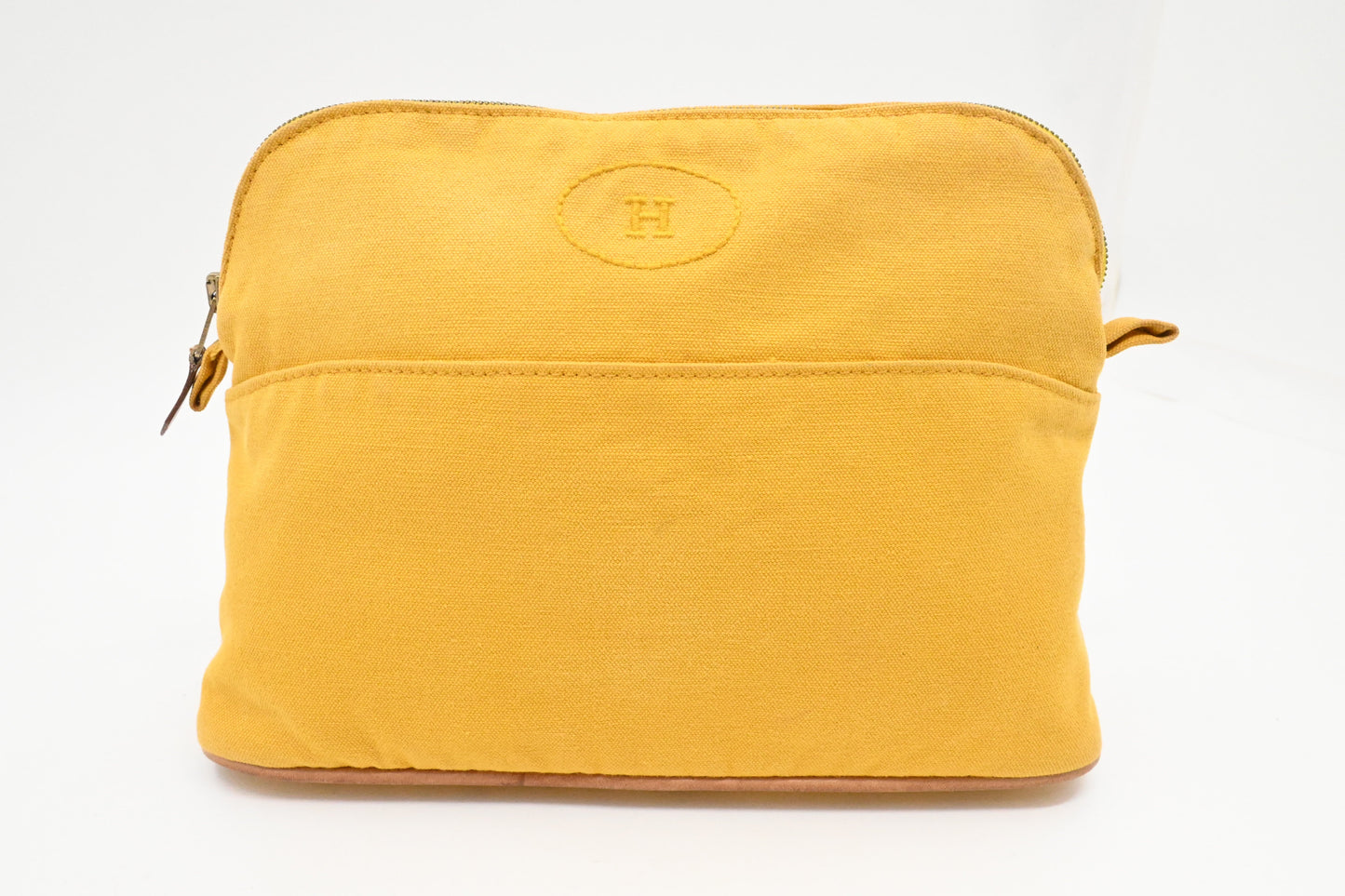 Hermes Bolide Pouch In Yellow Handbag Canvas Travel Bag