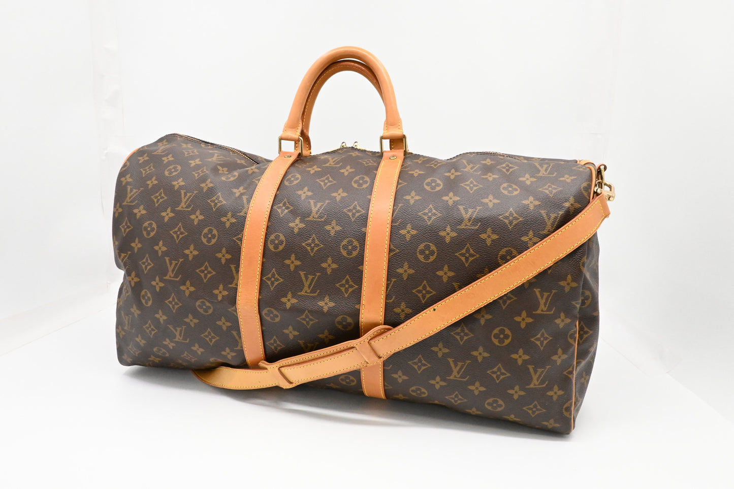 Louis Vuitton Keepall 55 Bandouliere Monogram Canvas Travel Bag Canvas 4