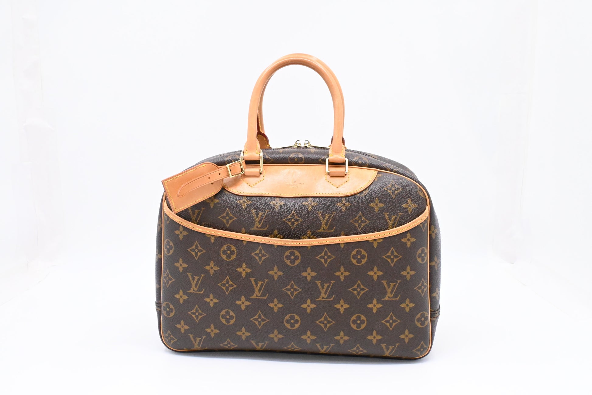 Louis Vuitton Deauville Monogram Canvas Handbag Canvas 6