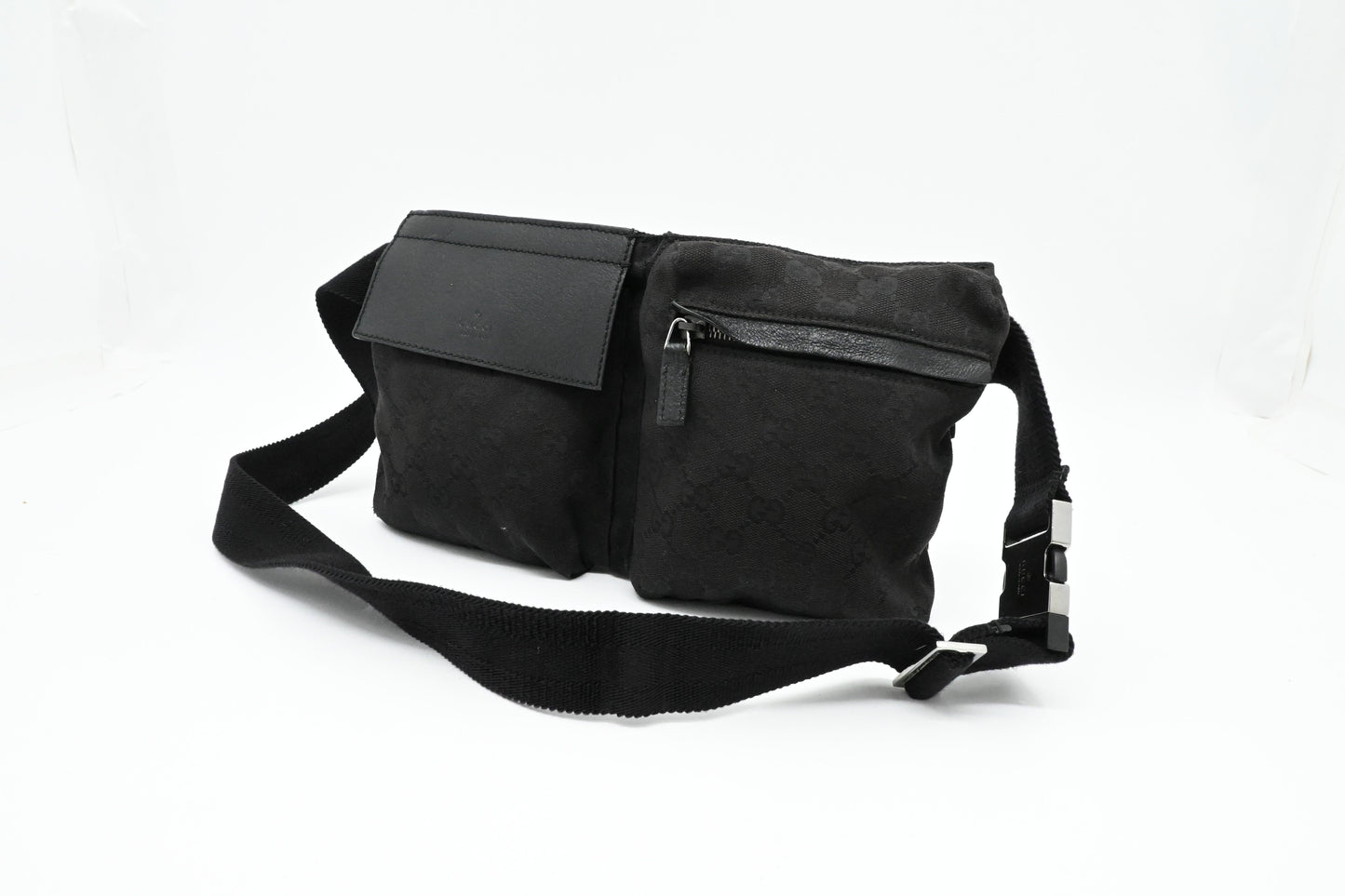 Gucci Bumbag GG Canvas Black Handbag
