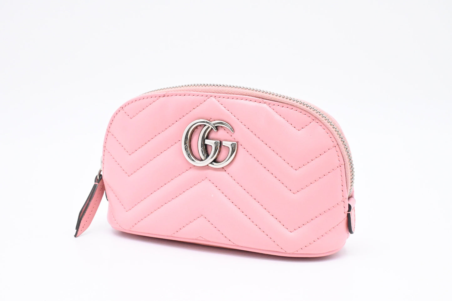 Gucci GG Marmont Pouch Leather Pink Handbag