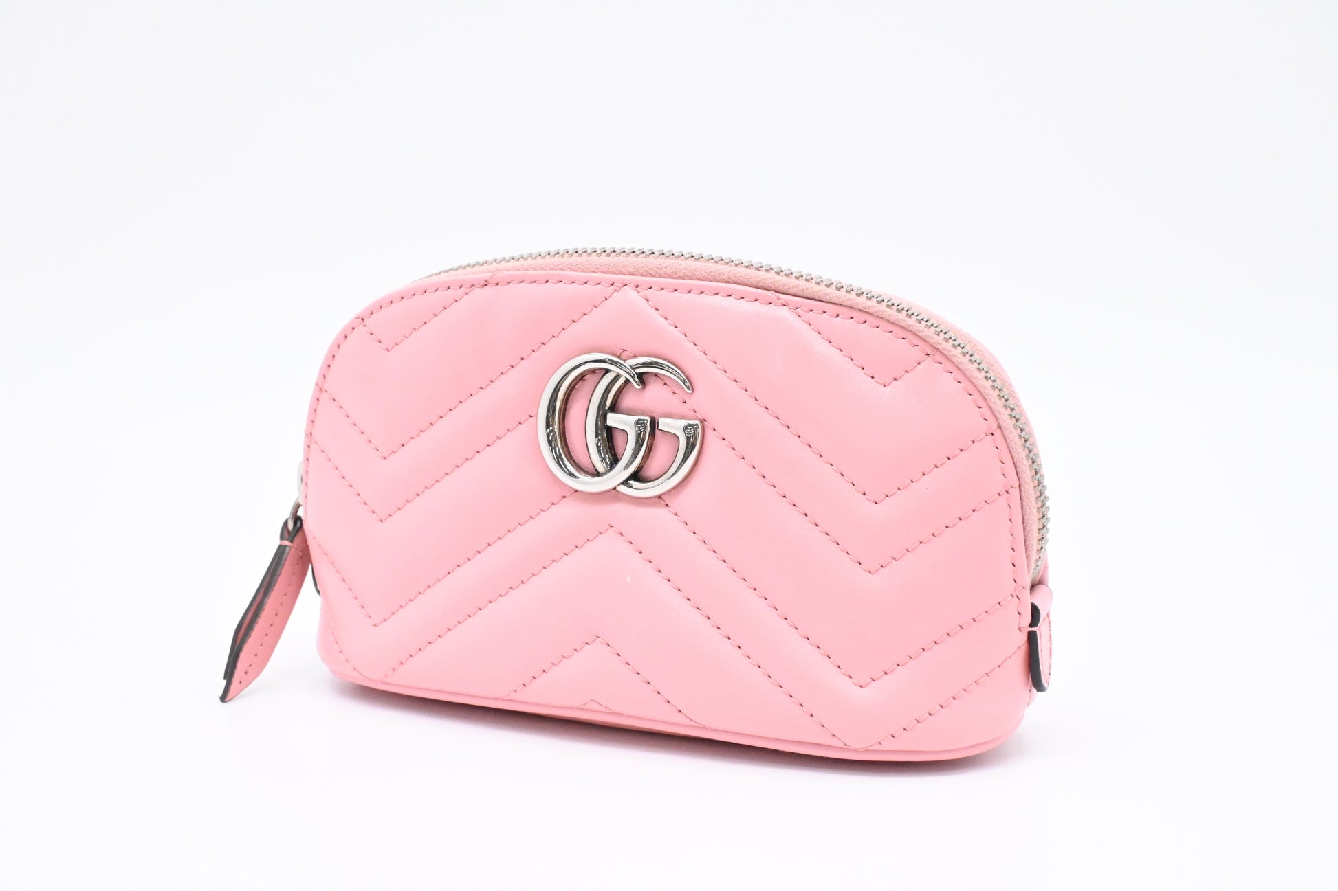 Gucci GG Marmont Pouch Leather Pink Handbag