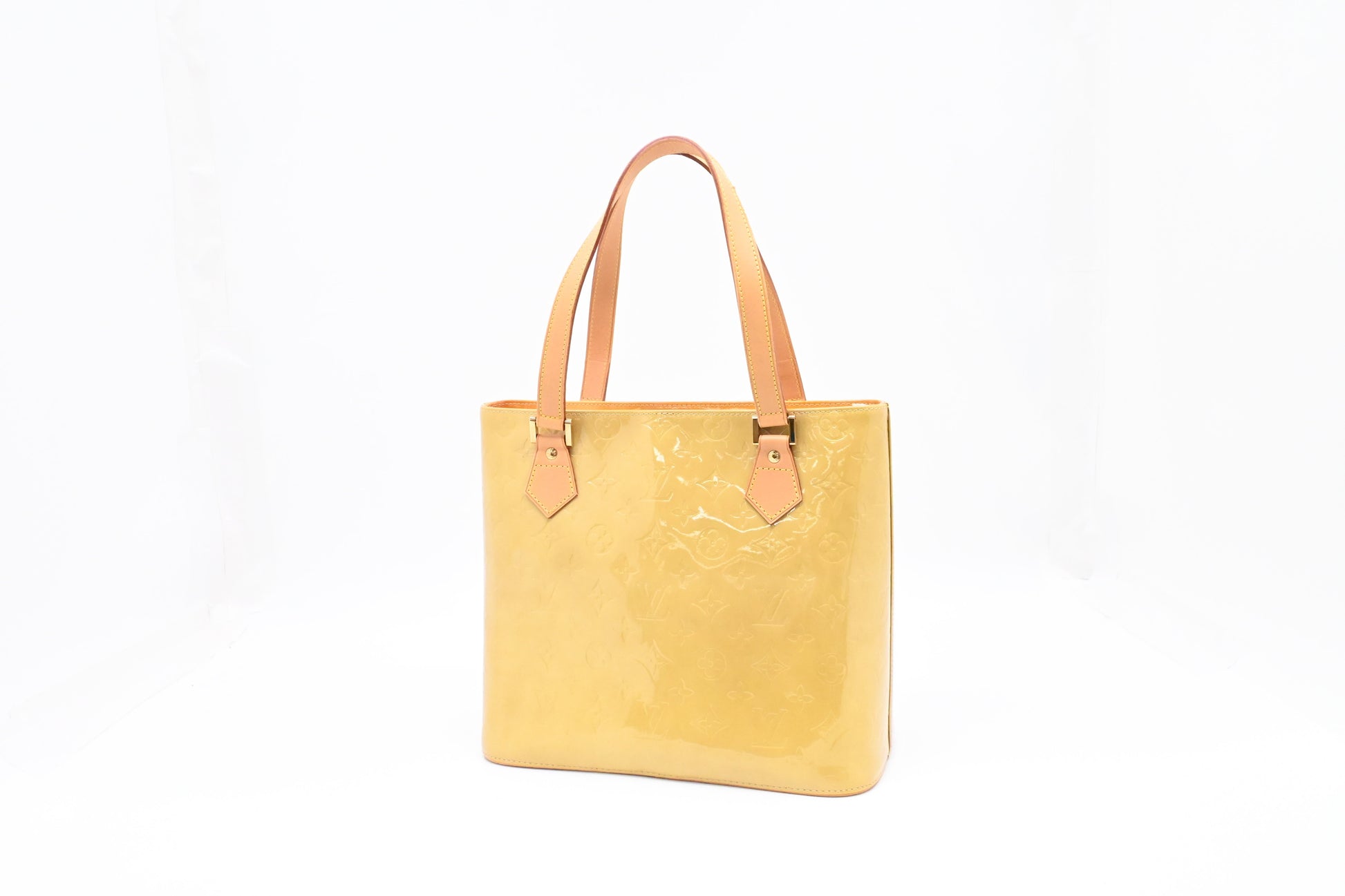 Louis Vuitton Houston Vernis Leather Yellow Handbag