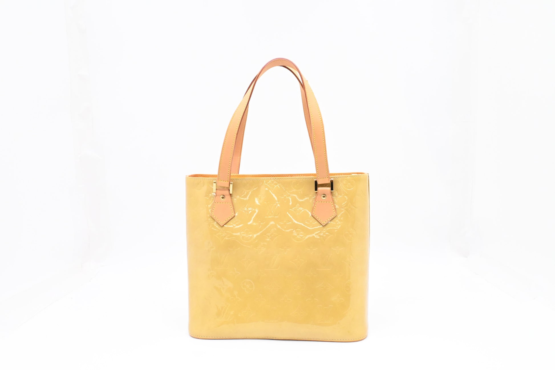 Louis Vuitton Houston Vernis Leather Yellow Handbag