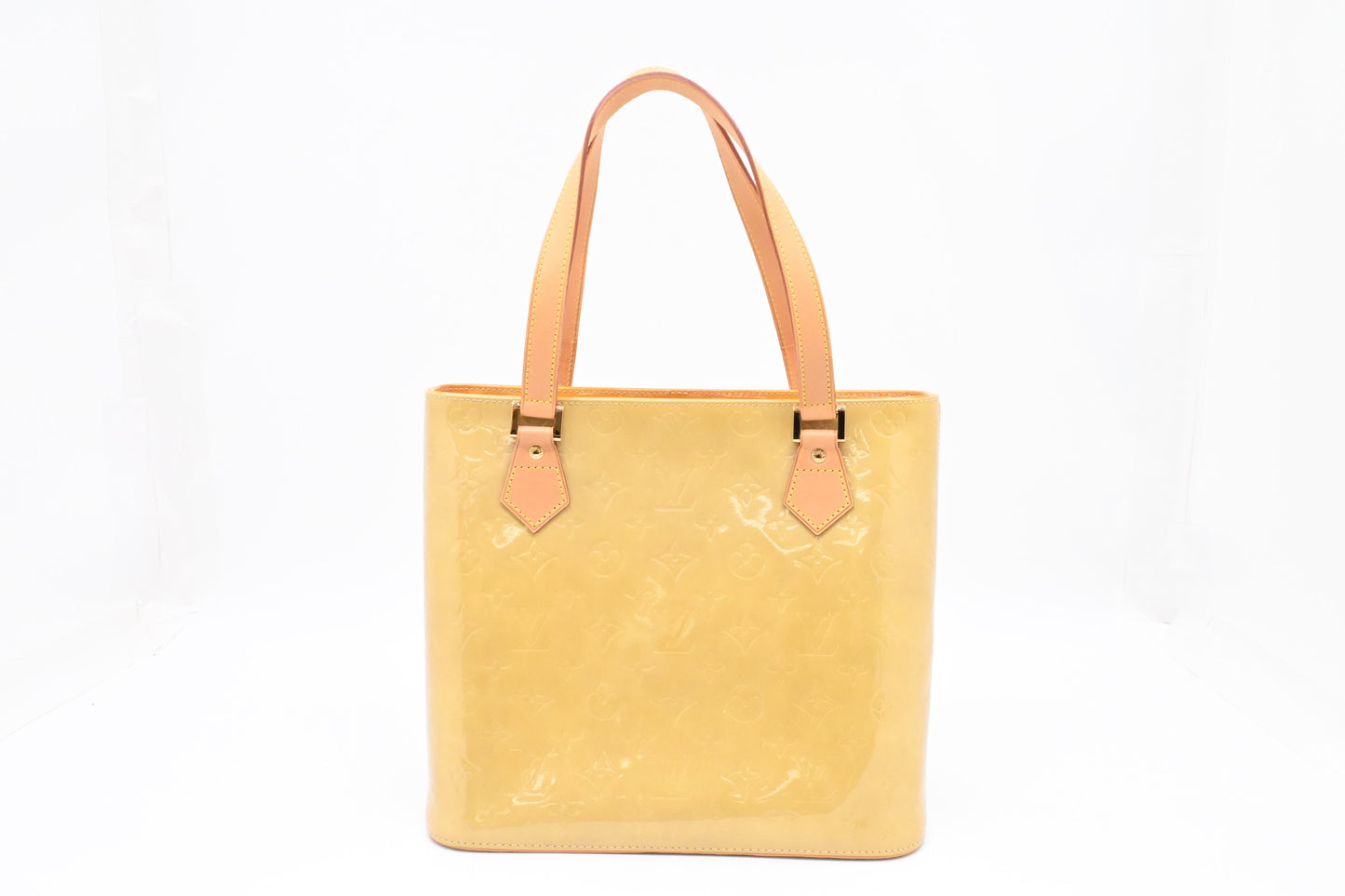Louis Vuitton Houston Vernis Leather Yellow Handbag