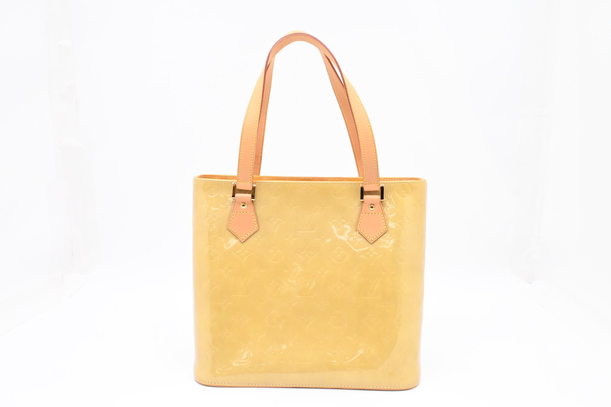 Louis Vuitton Houston Vernis Leather Yellow Handbag
