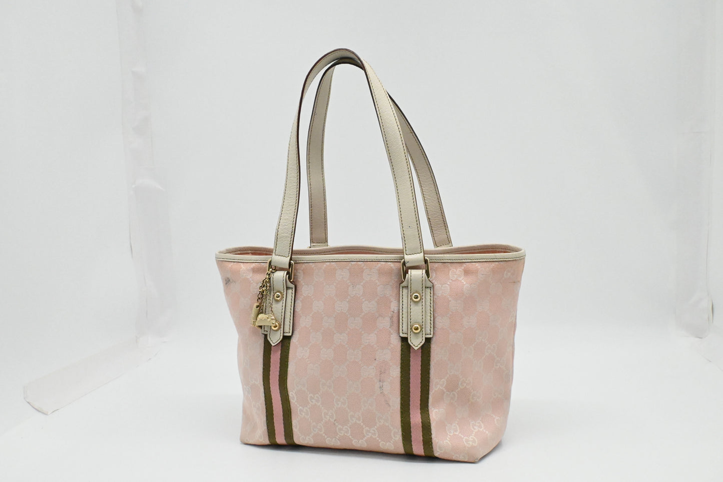 Gucci GG Canvas Pink Tote Bag Canvas 1
