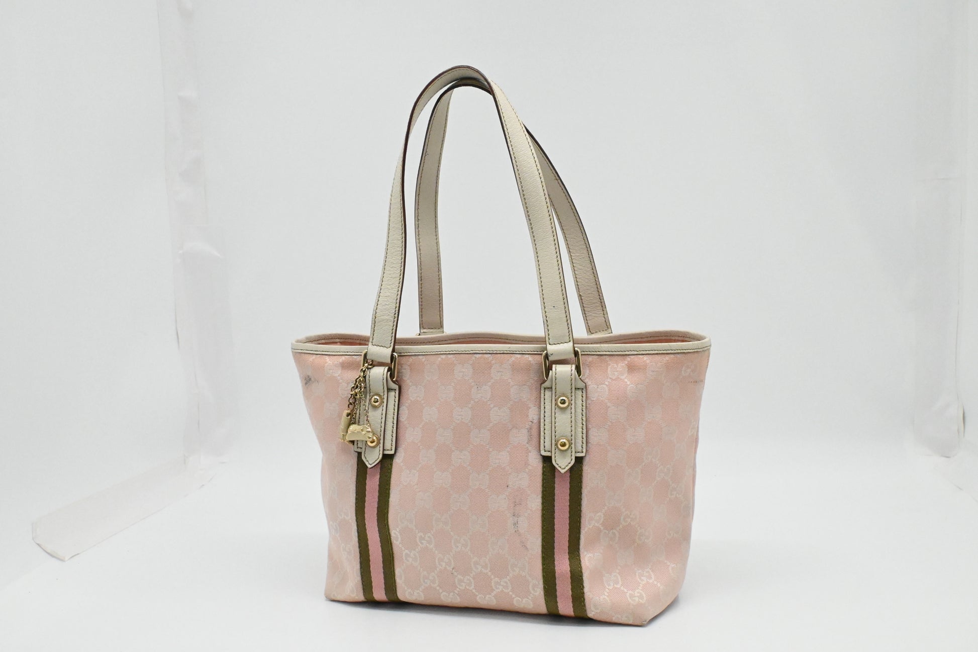 Gucci GG Canvas Pink Tote Bag Canvas 1