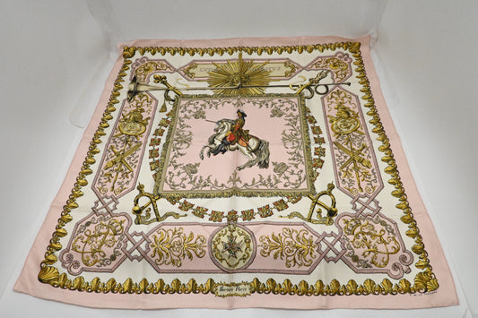 Hermes 'Ludovicus Magnus' Carre In Silk Handbag Pink Travel Bag