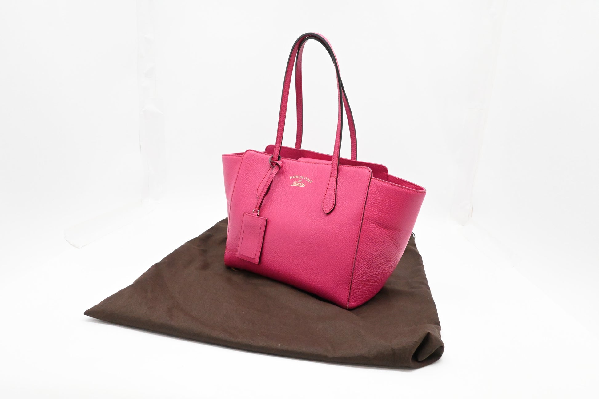 Gucci Pink Leather Tote Bag