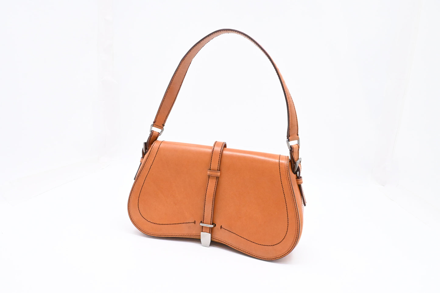 Prada Shoulder Bag In Leather Brown