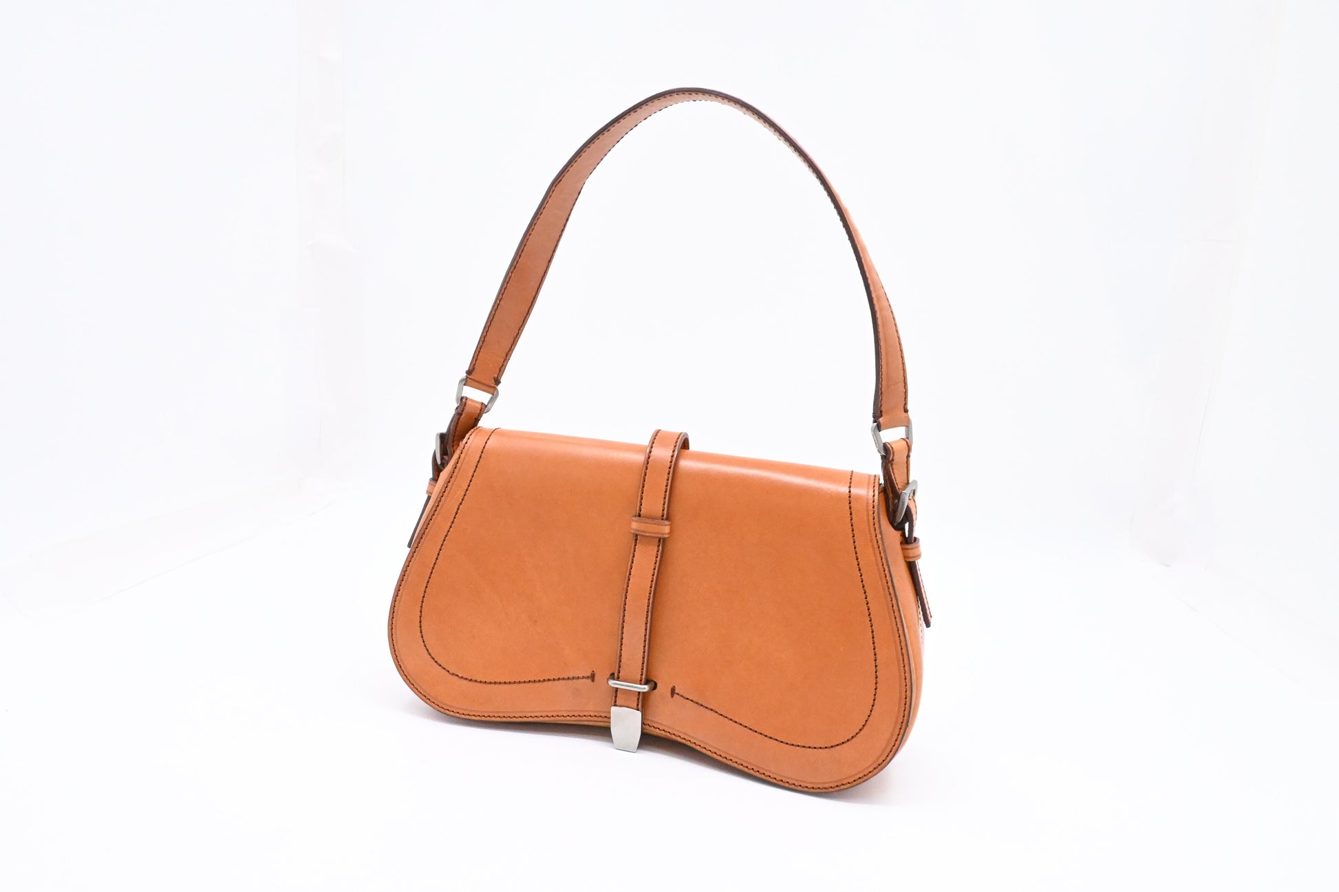 Prada Shoulder Bag In Leather Brown