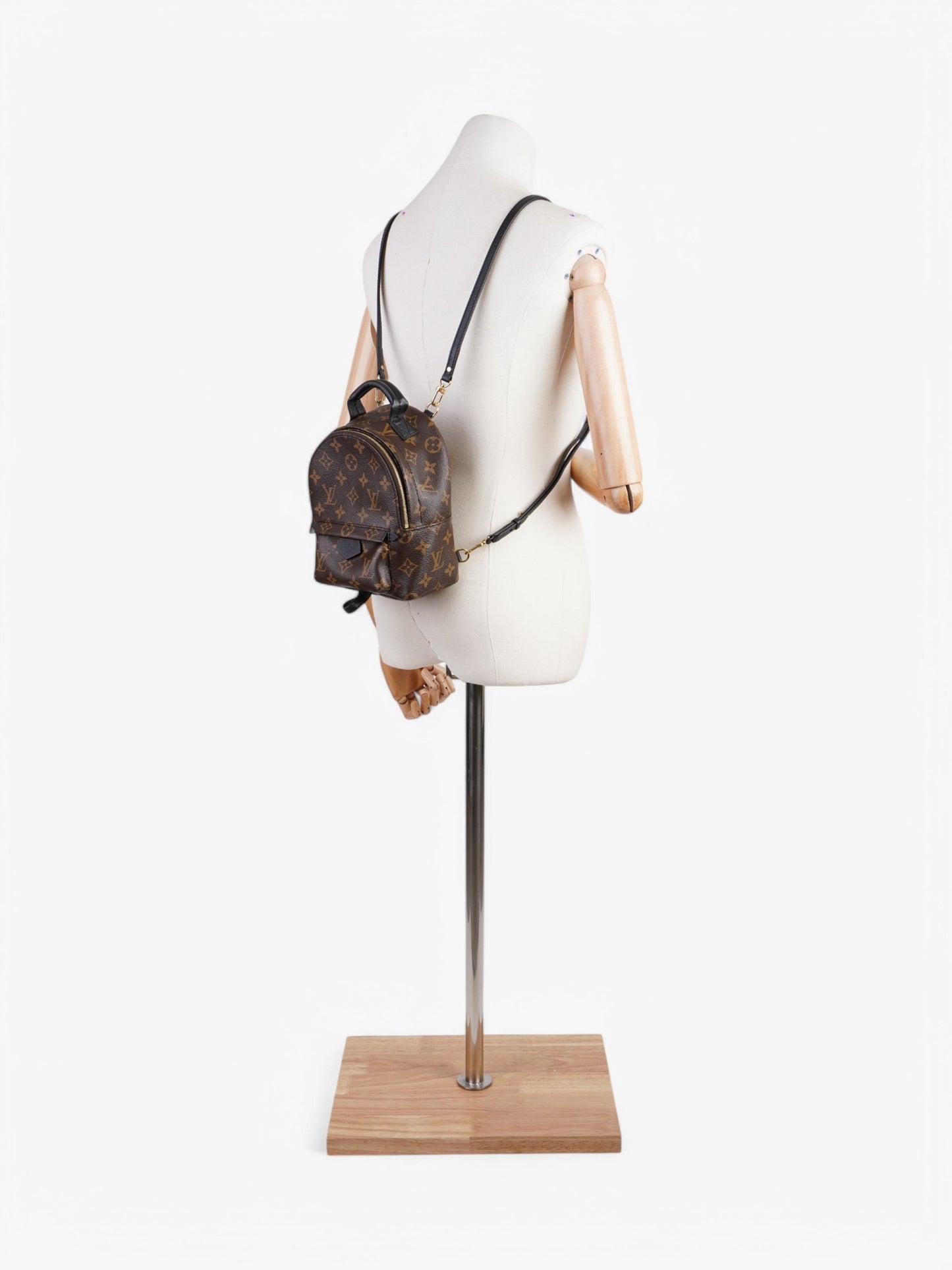 Louis Vuitton Palm Springs Backpack Coated Monogram Canvas Coated Canvas Black Apparel