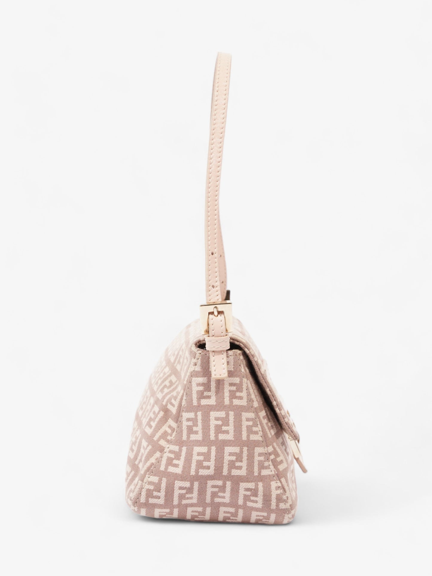 Fendi Mamma Baguette Shoulder Bag Canvas Pink
