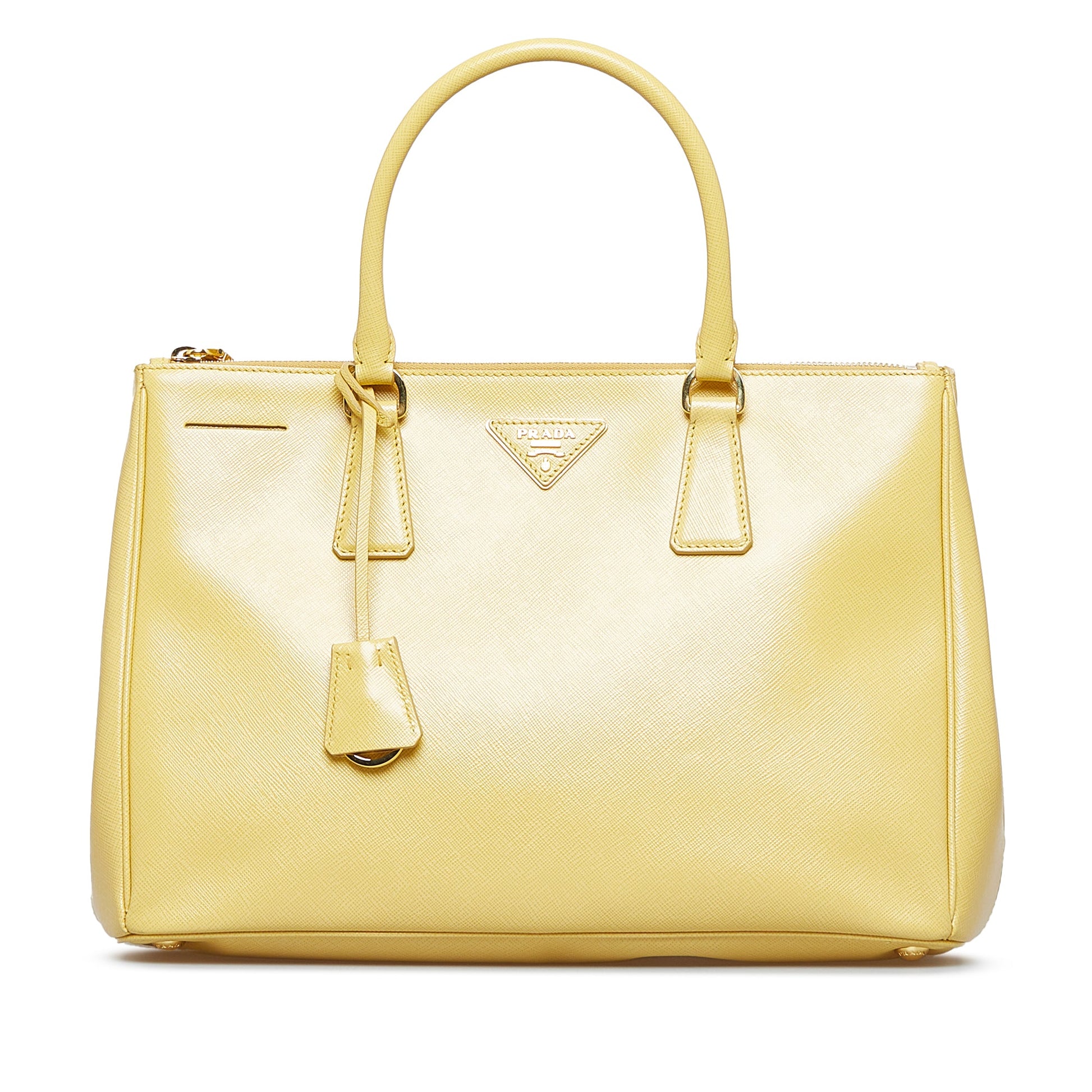 Prada Lux Galleria Double Satchel Saffiano Zip Satchel Bag