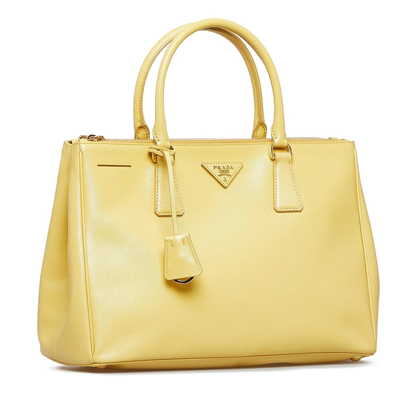 Prada Lux Galleria Double Satchel Saffiano Zip Satchel Bag
