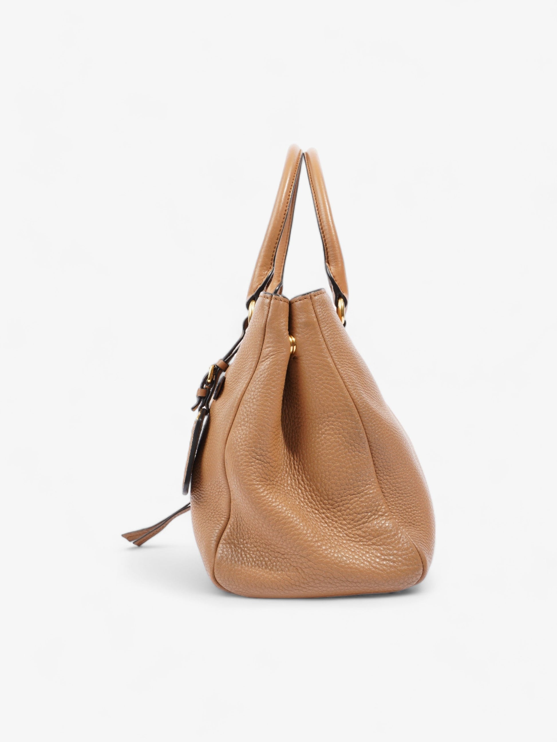 Prada Phoenix Tote Leather Vitello Tan Shoulder Bag