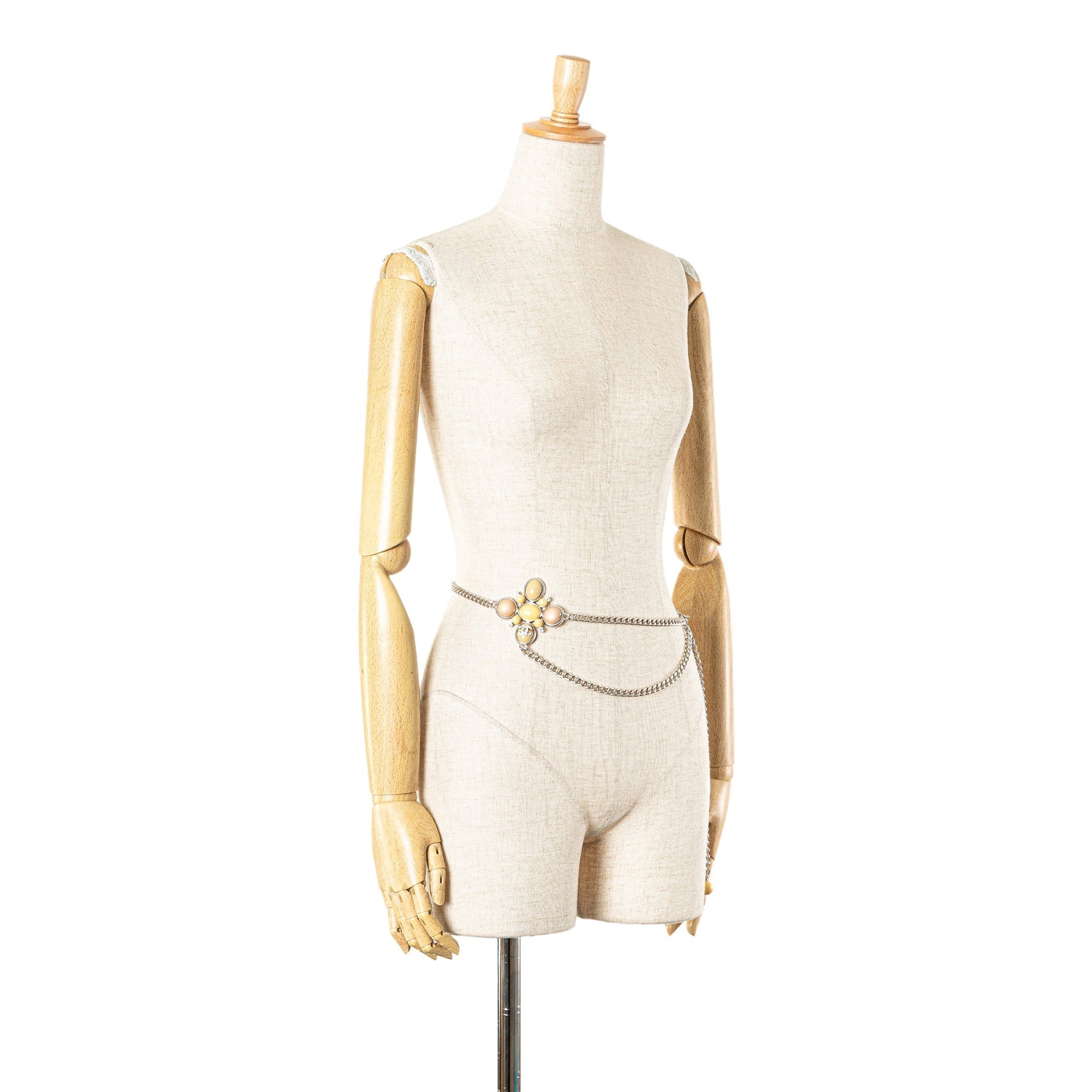 Silver Chanel Silver CC Embellished Chain Belt