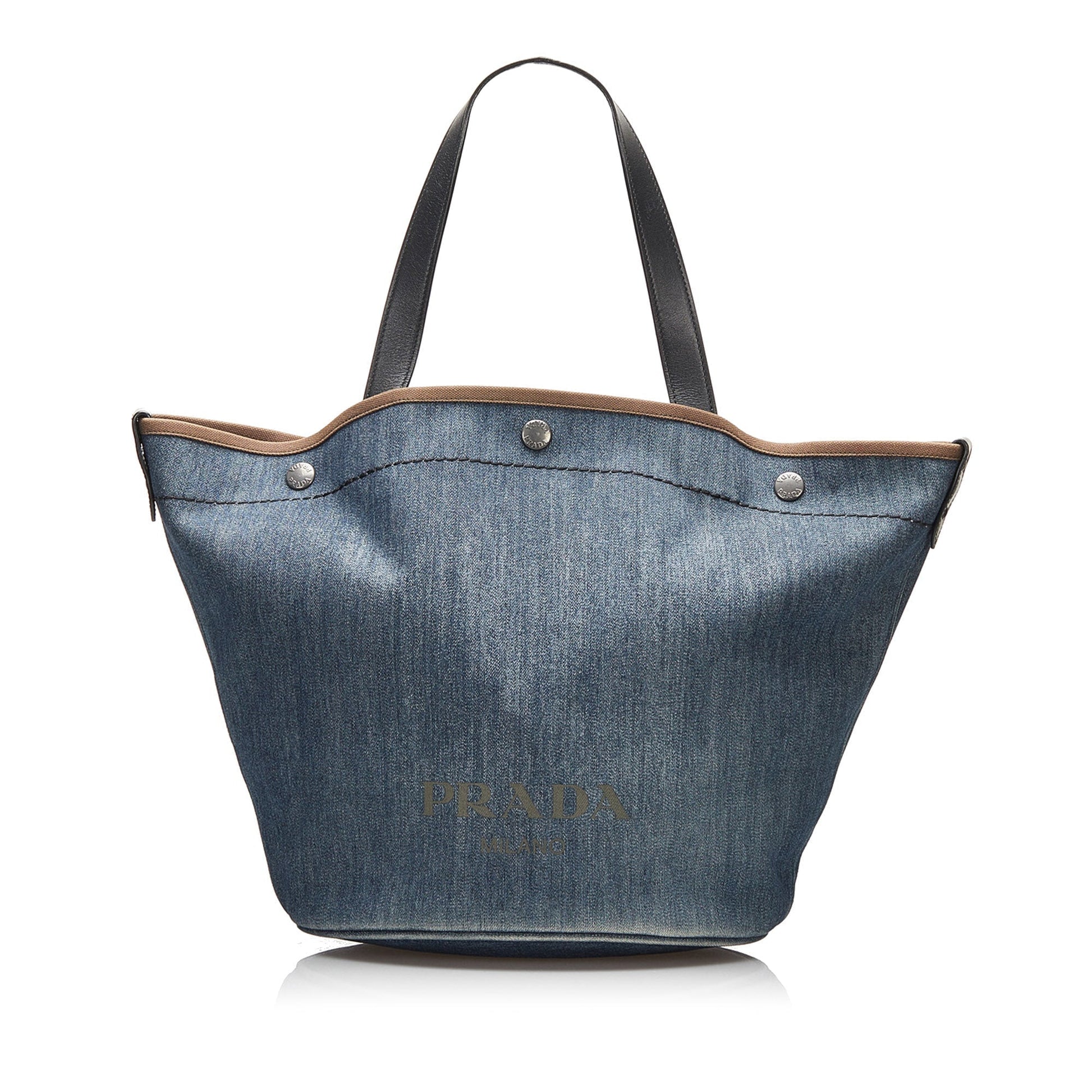 Prada Shopper Tote Bag Blue