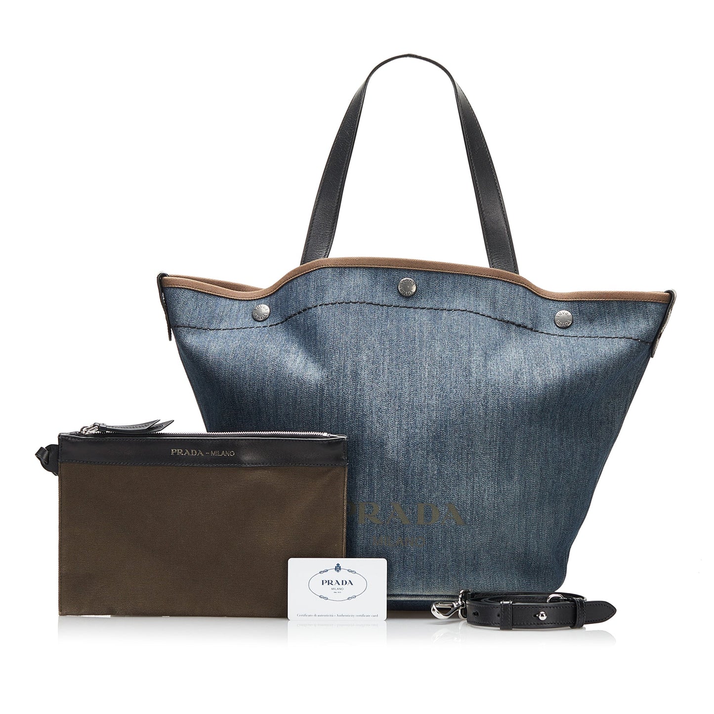 Prada Shopper Tote Bag Blue