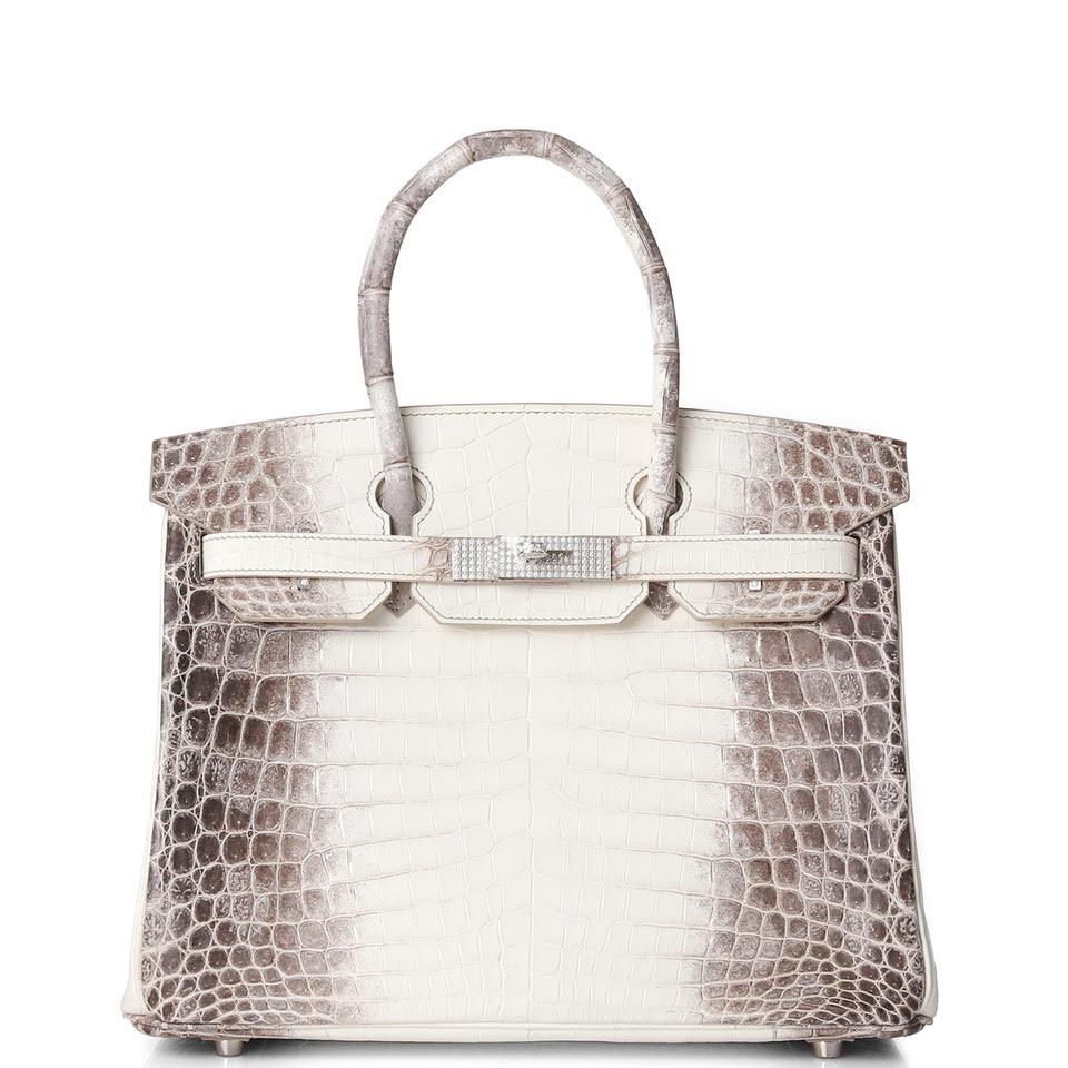 Hermes Birkin Himalaya Niloticus Crocodile Diamond Encrusted Hardware Travel Bag Birkin 30