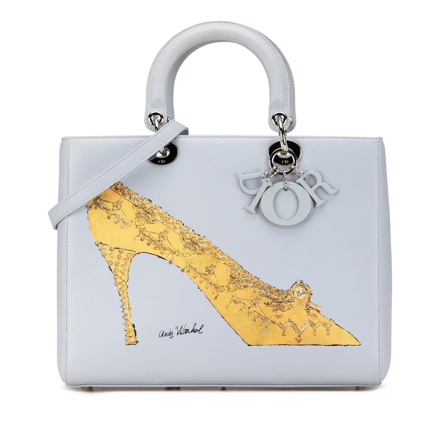 Dior Andy Warhol Calfskin Lady Shg Emyyff Satchel Bag Large