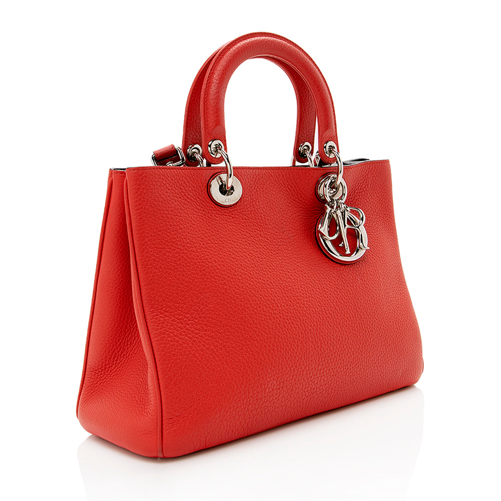 Dior Bullcalf issimo Tote Shf Leather Medium Tote Bag